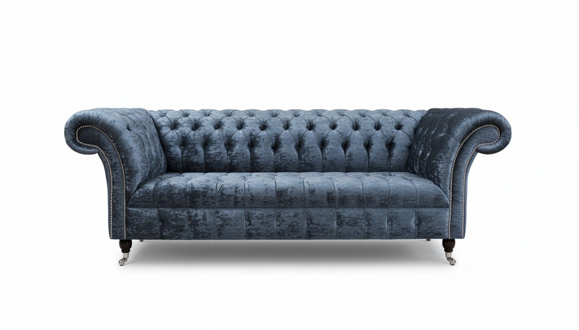 Chesterfield Couch Sofa Polster 3 Sitzer Couchen Sitz Sofas Garnitur Graue Neu