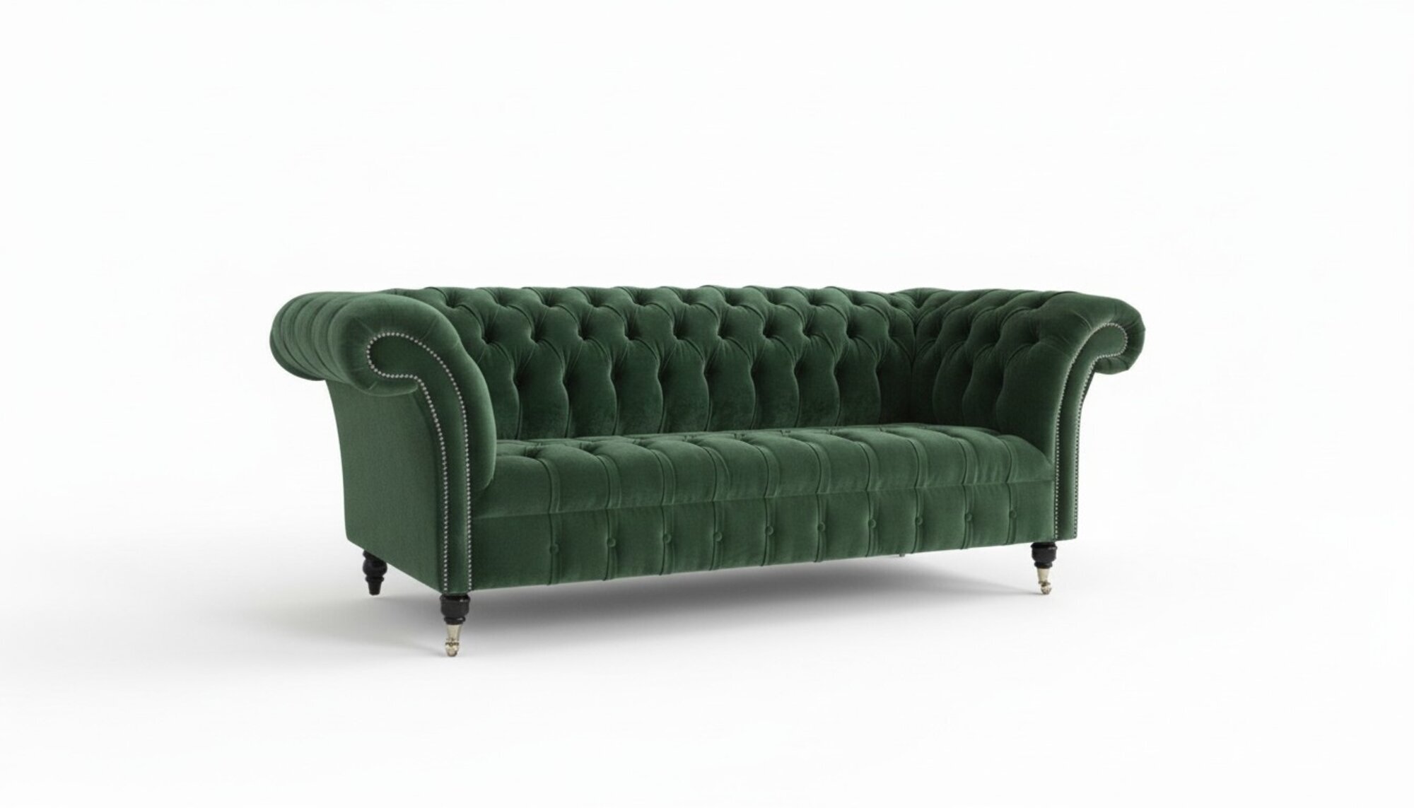 Chesterfield Couch Sofa Polster 3 Sitzer Couchen Garnitur Sitz Sofas Grüne Neu
