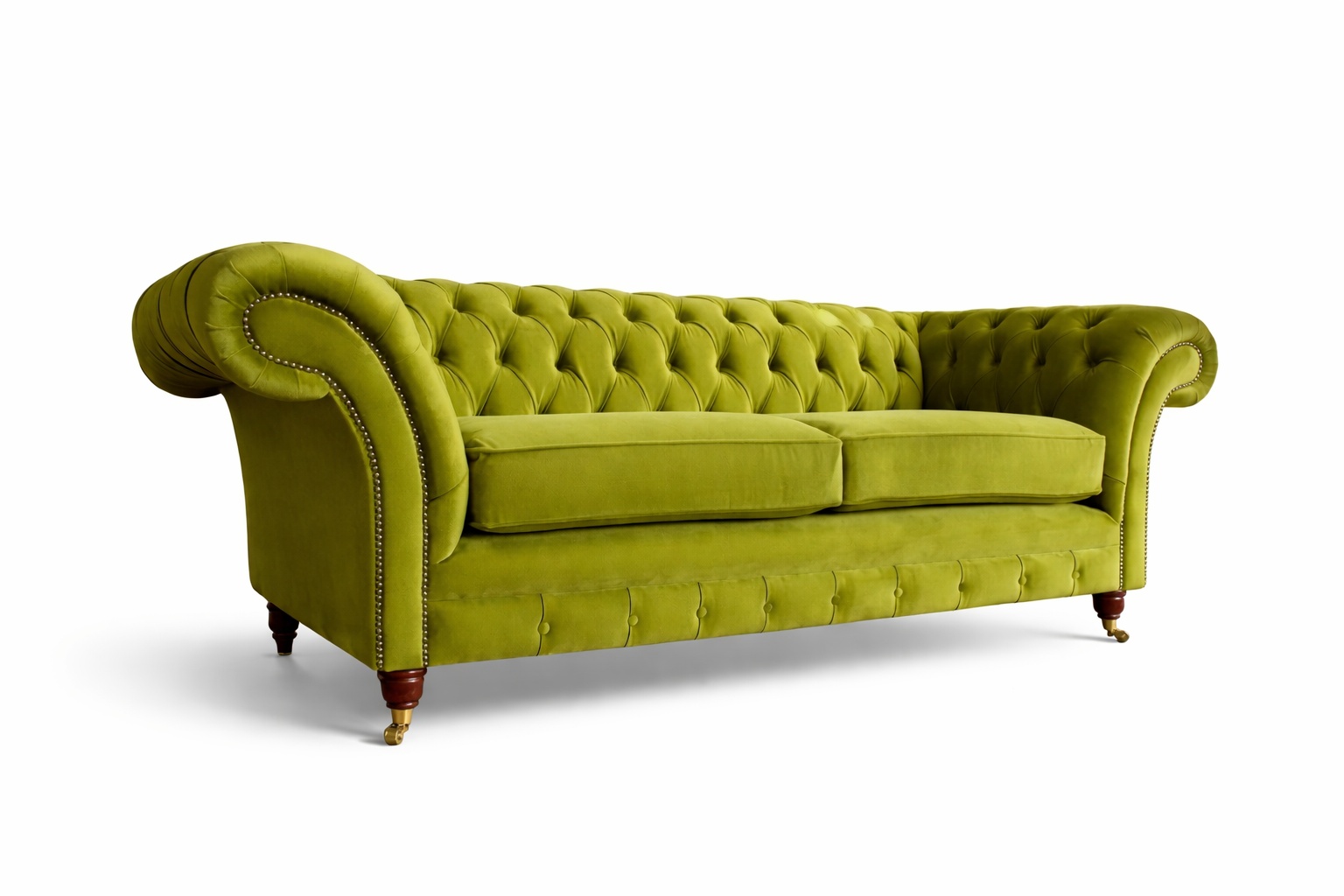 Chesterfield Couch Textil Couchen 100 Farben zur Auswahl Dreisitzer Ledersofa