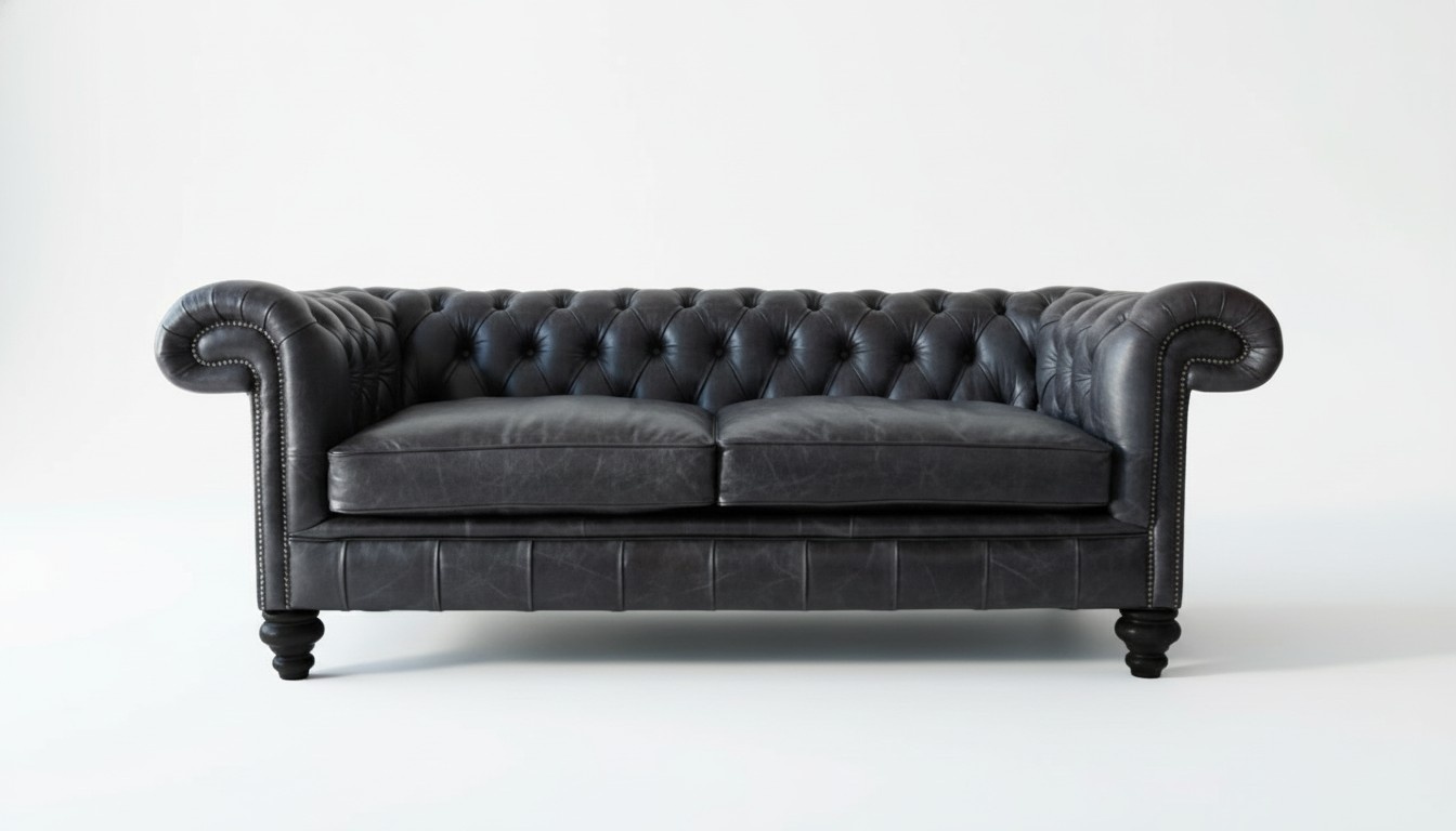 Chesterfield Design Luxus Polster Sofa Couch Sitz Garnitur Leder Textil Neu #258