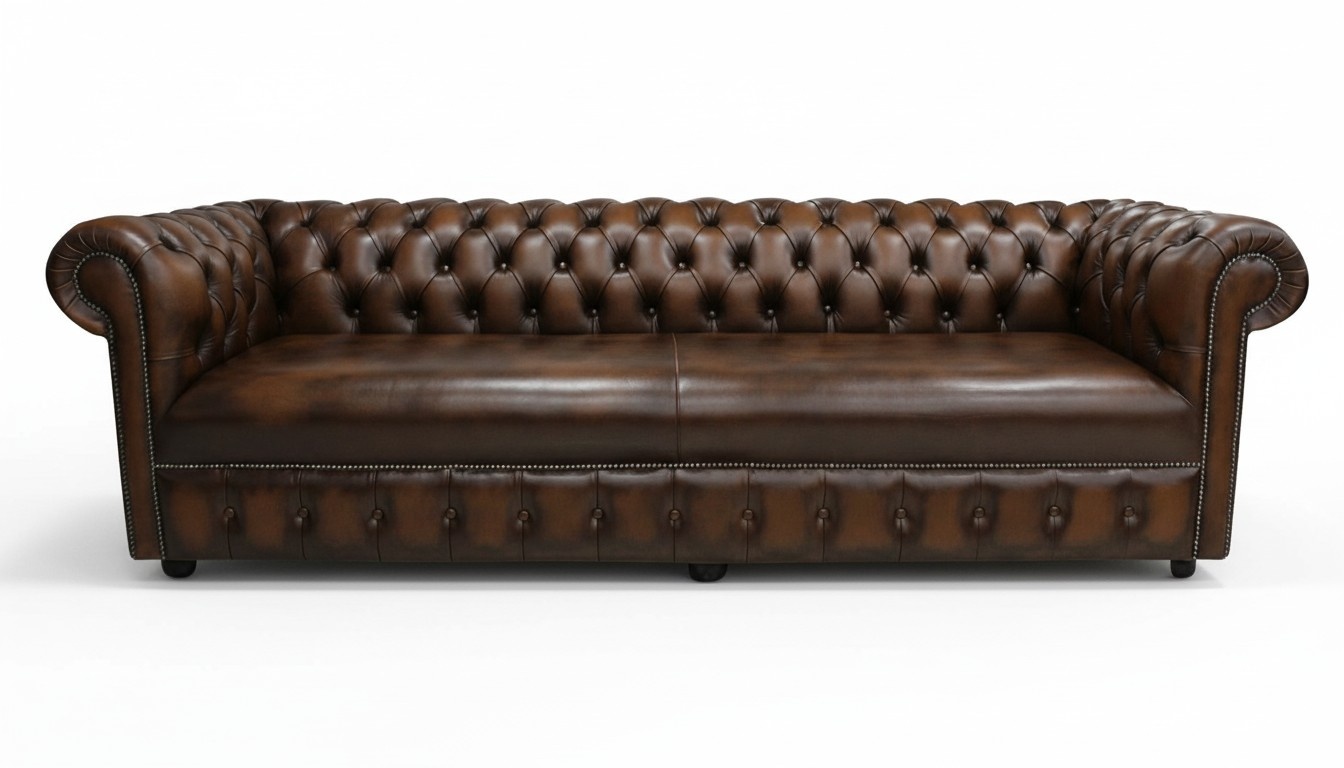 Chesterfield Design Luxus Polster Sofa Couch Sitz Garnitur Leder Textil Neu #229