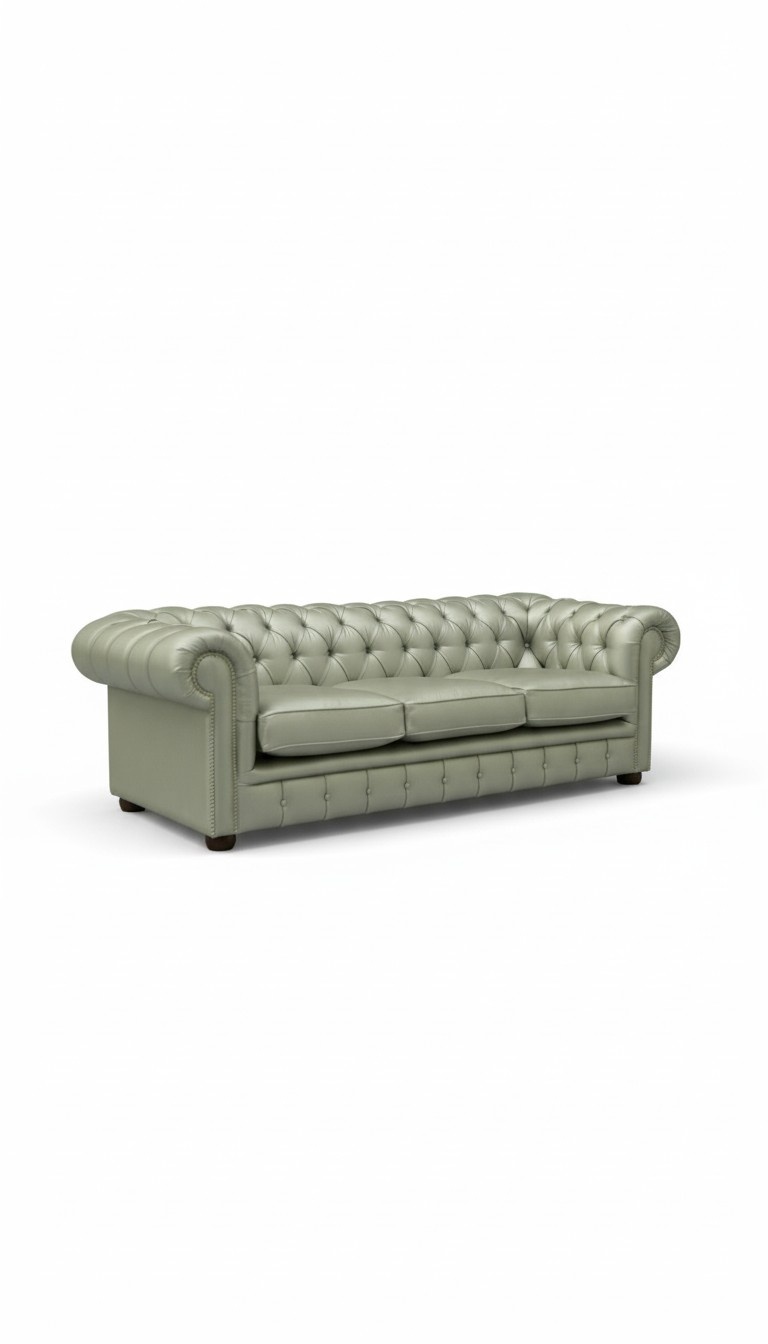 Chesterfield Design Luxus Polster Sofa Couch Sitz Garnitur Leder Textil Neu #224