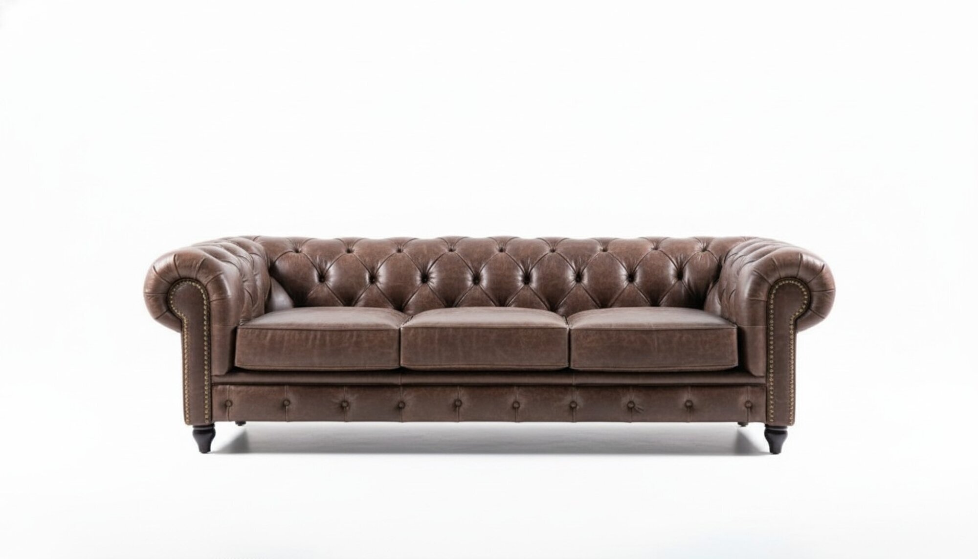 Chesterfield Design Luxus Polster Sofa Couch Sitz Garnitur Leder Textil Neu #142