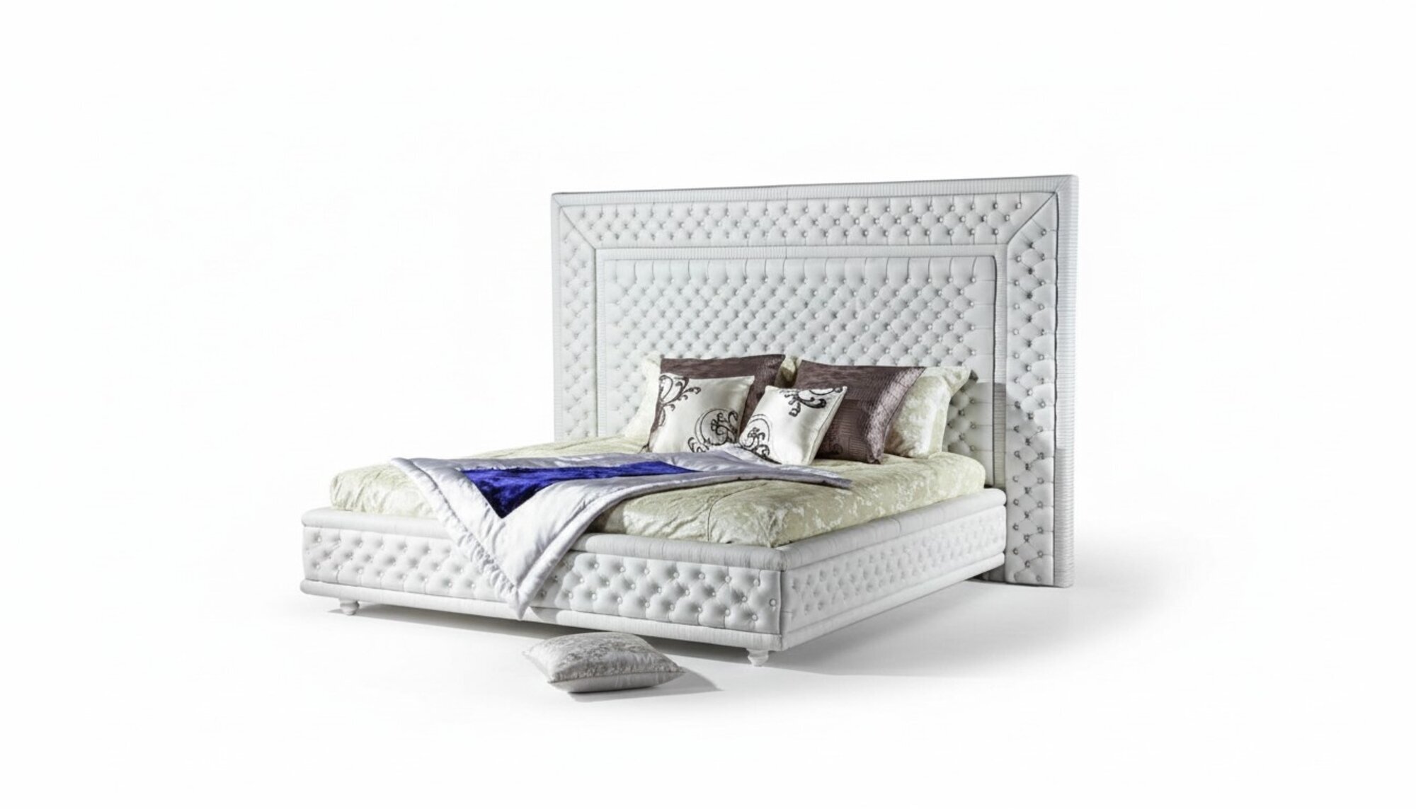 Chesterfield Doppeltbett Bettt Betten Polsterbett Designer XXL Big Ehe WT 9230