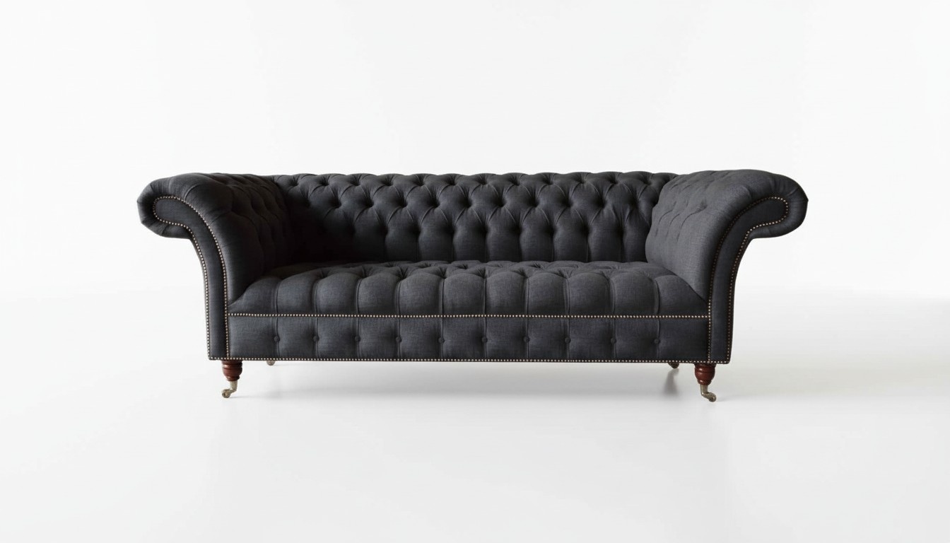 Chesterfield Dreisitzer Sofa 3 Sitzer Couch Polster Couchen Design Textil