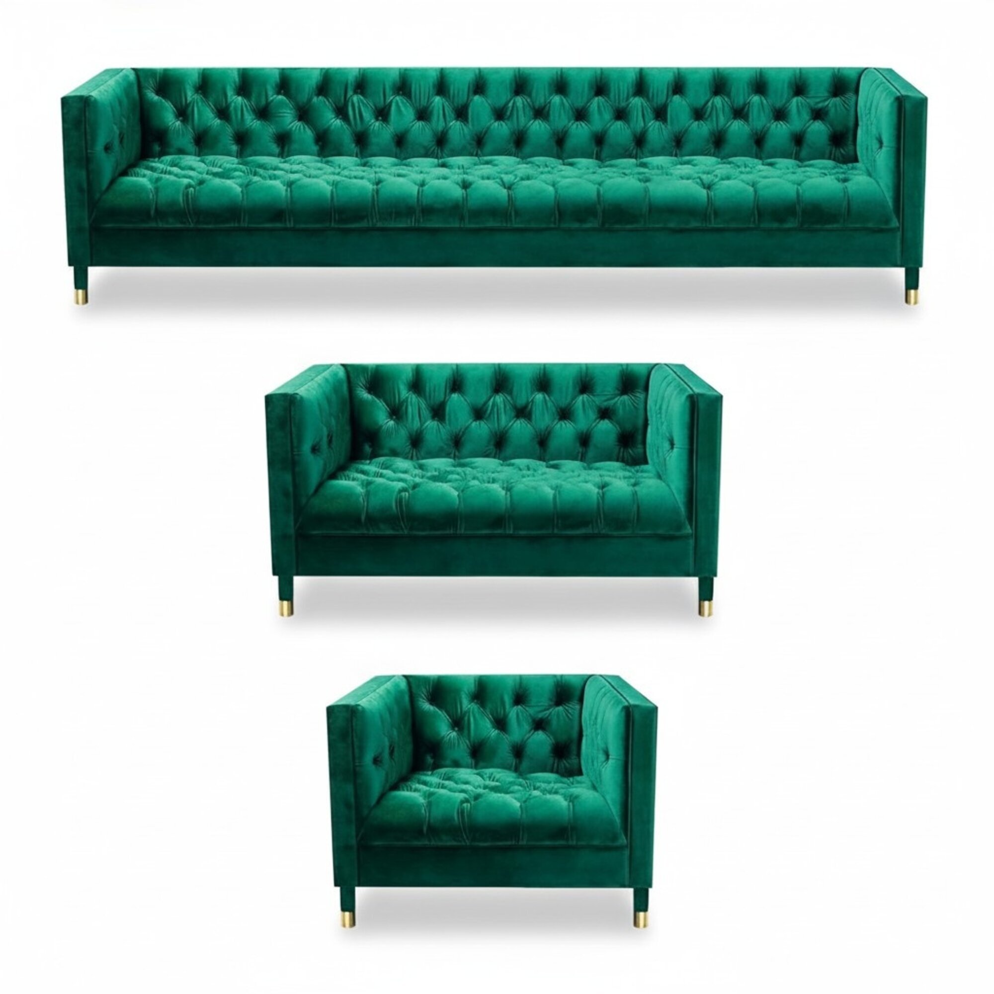 Chesterfield Garnitur Luxus Möbel Wohnzimmer Garnitur 3tlg Polster Stoff