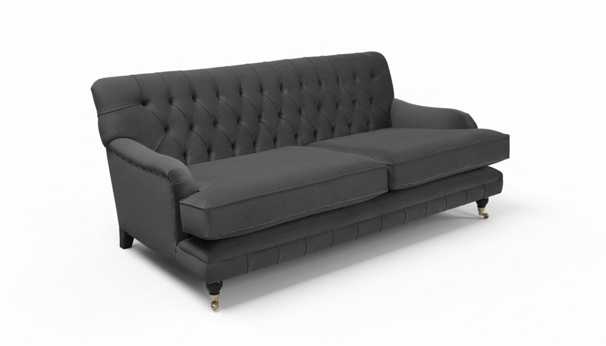 Chesterfield Grau Couch Sofa Polster 3 Sitzer Couchen Sitz Garnitur Sofas Neu