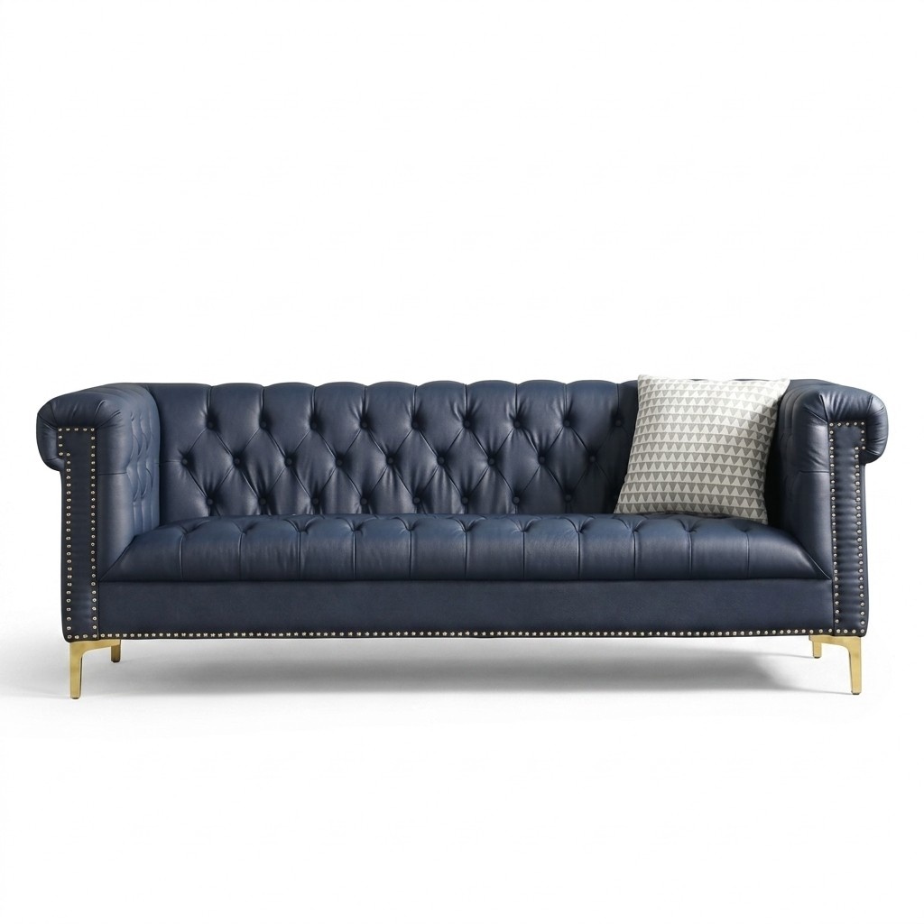 Chesterfield Leder Polster Design Sofa Luxus Deko Couch Klassische Sofa