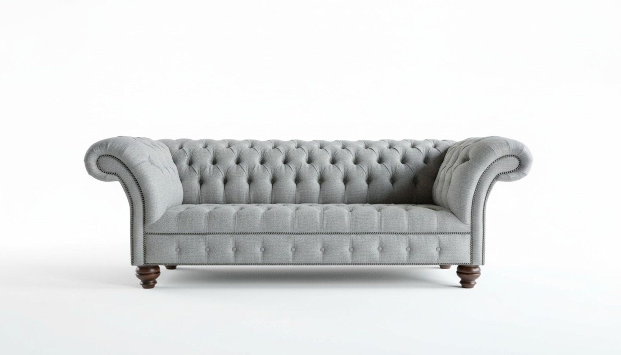Chesterfield Ledersofa Couch Polster designer 3 Sitzer Textil Sofas Couchen Neu