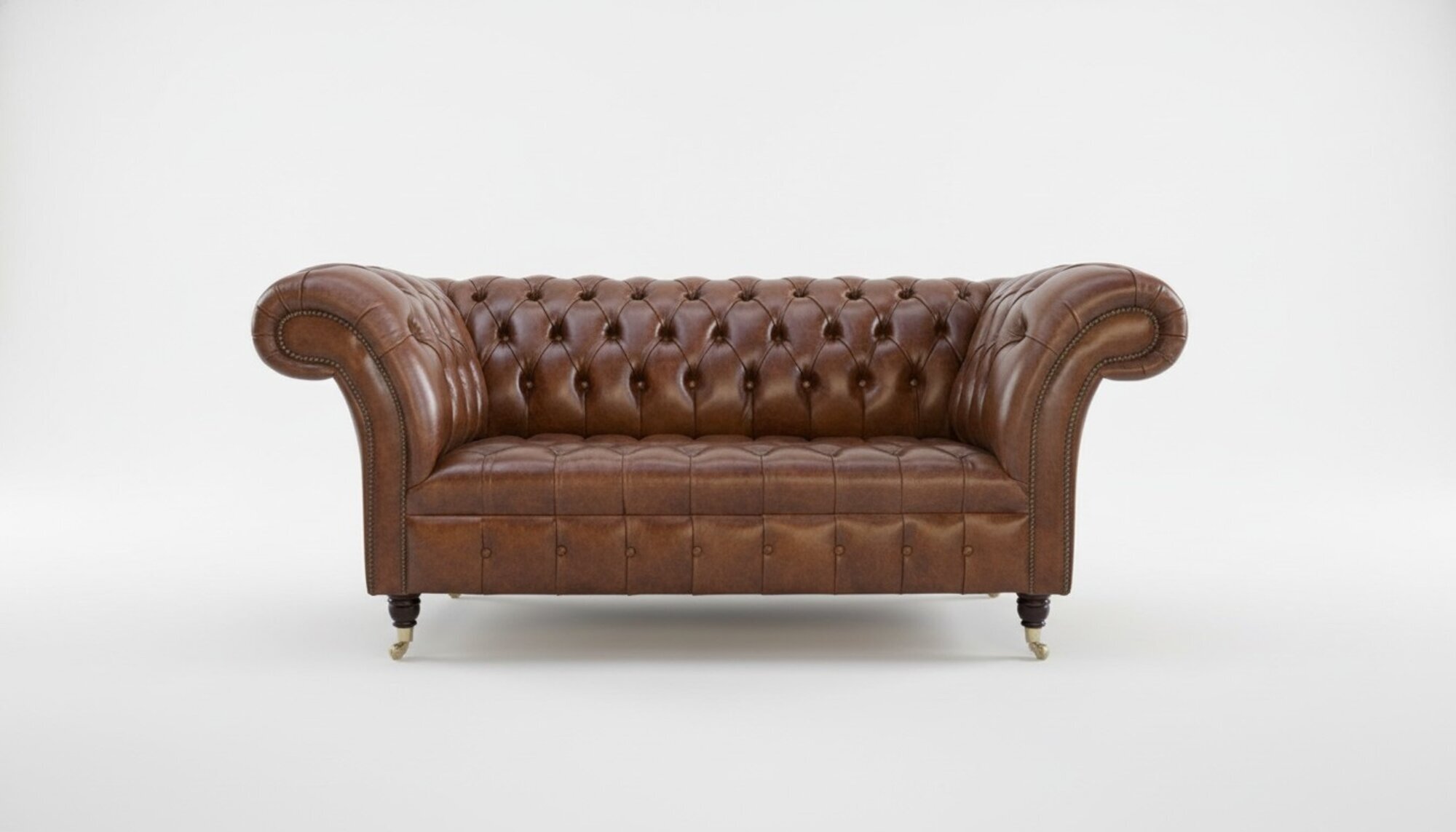 Chesterfield Ledersofa Sofa Couch Polster 2 Sitzer designer Textil Sofas