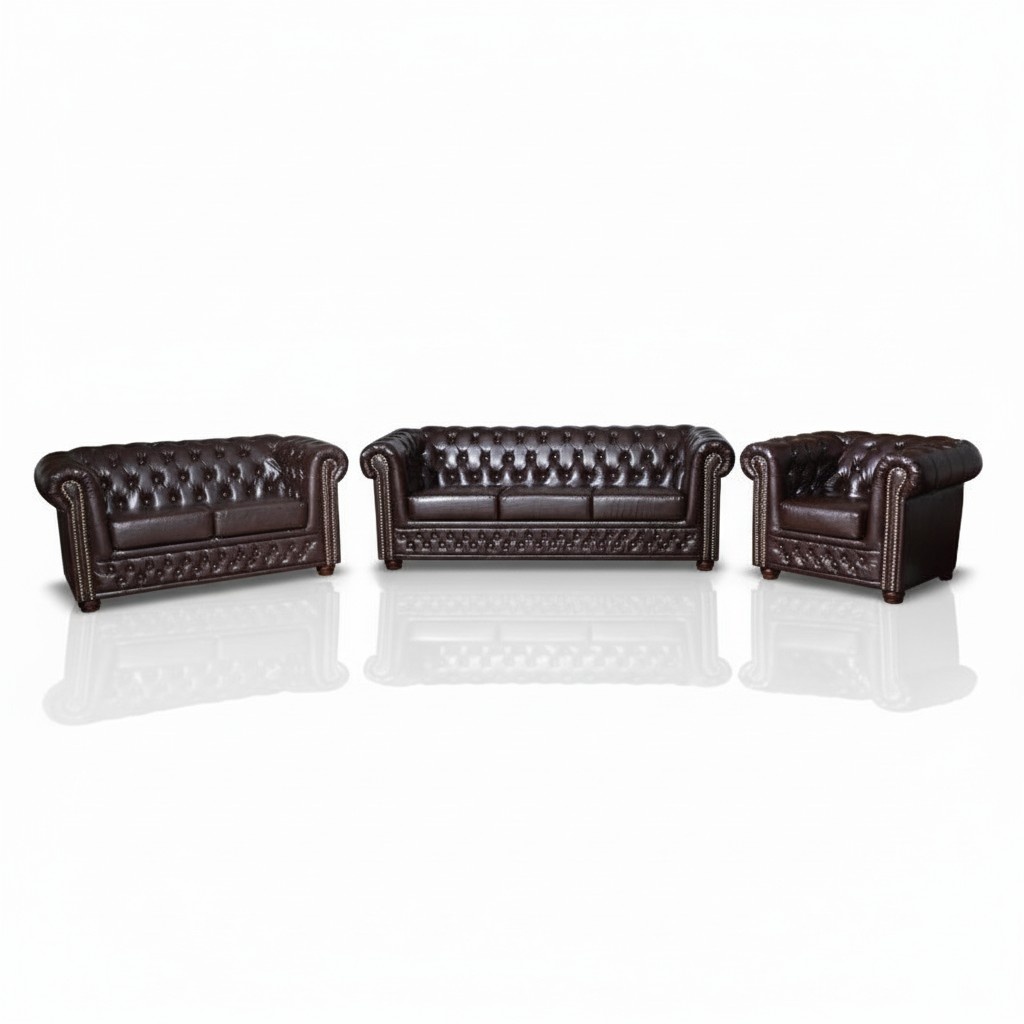 Chesterfield Ledersofa Sofagarnitur Sofa Couch Polster Sitz Sofas Garnituren Neu