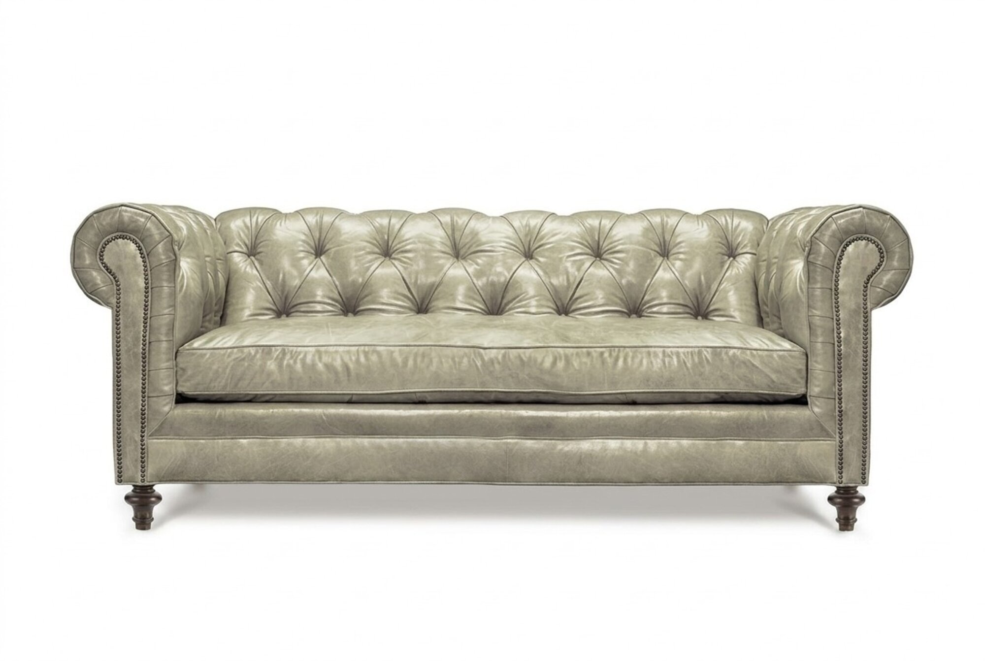 Chesterfield Luxus Sofa Couch Polster Sitz Leder Garnitur 321 Sitzer