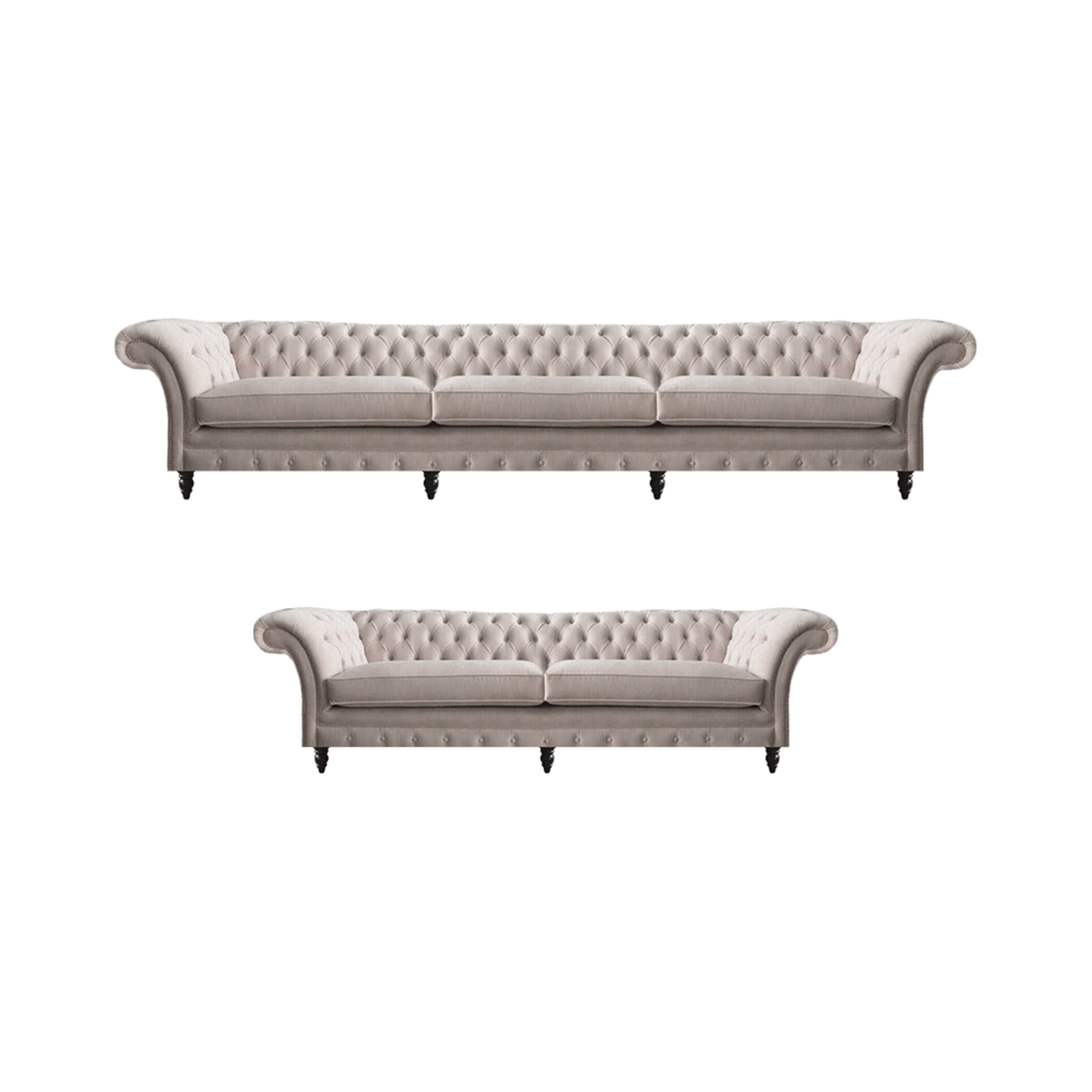 Chesterfield Luxus Sofa Dreisitze mit Zweisitzer Couch Polstermöbel Einrichtung