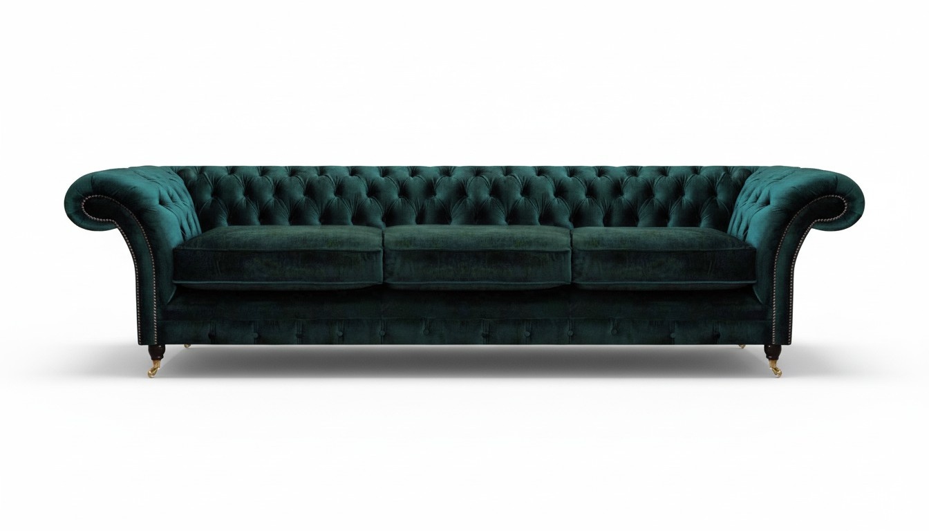 Chesterfield Möbel Wohnzimmer Sofa Couch Dreisitze Einrichtung Polstermöbel