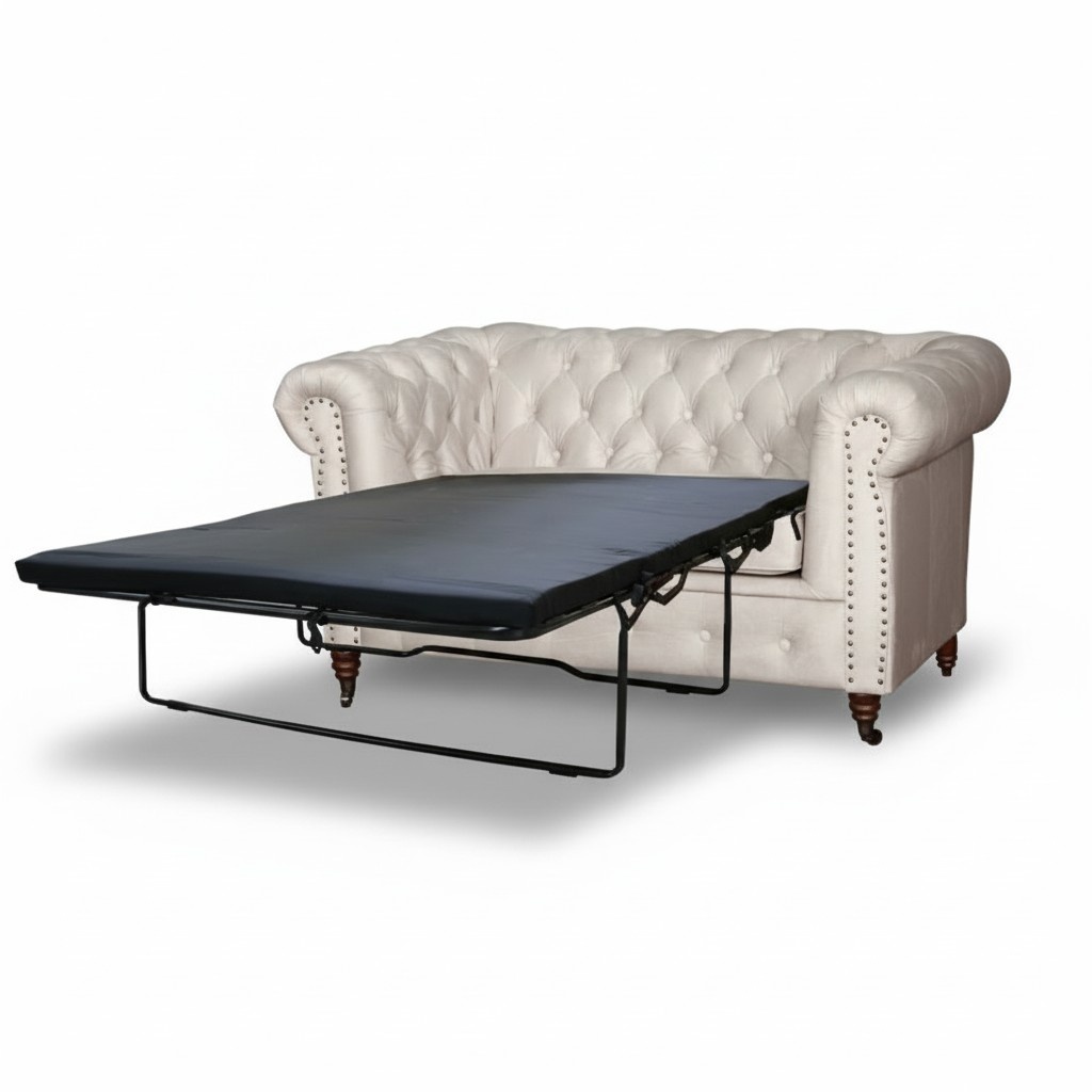 Chesterfield Oxford 2 Sitzer mit Bettfunktion Couch Polster Sofas Couchen Neu
