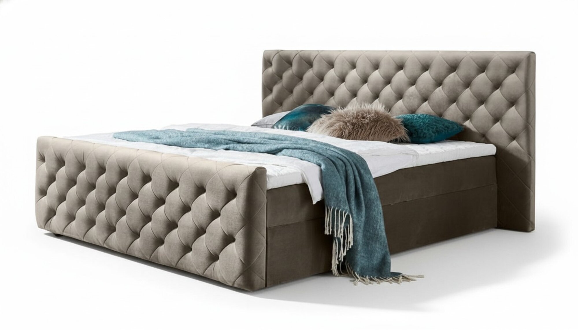 Chesterfield Samt Betten Doppelbett 160x200 Design Betten Hotel Einrichtung