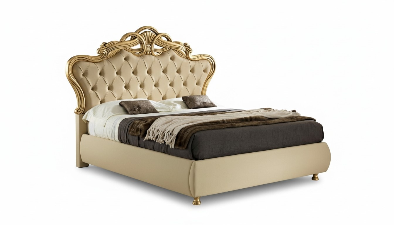 Chesterfield Schlafzimmer Möbel Bett Barock Doppelbett Design Betten Einrichtung