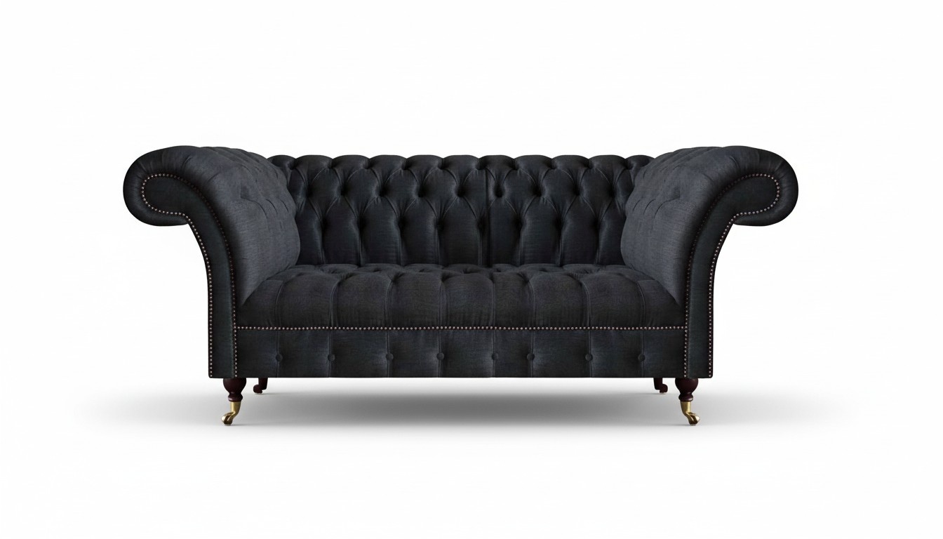 Chesterfield Schwarze Sitzcouch Designer Polstersofas Klassisch Couchen