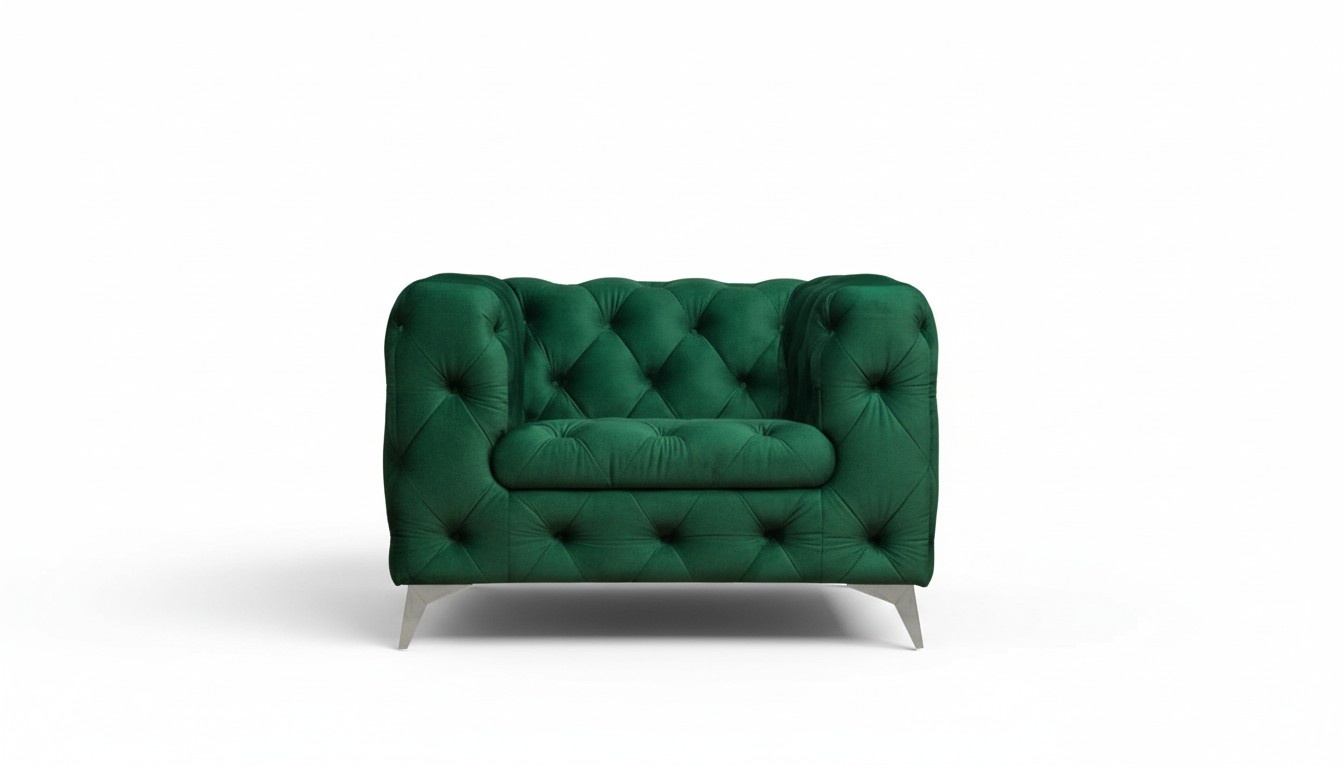 Chesterfield Sessel Luxus Einsitzer Chesterfield Polster Sofa Lounge Club Samt