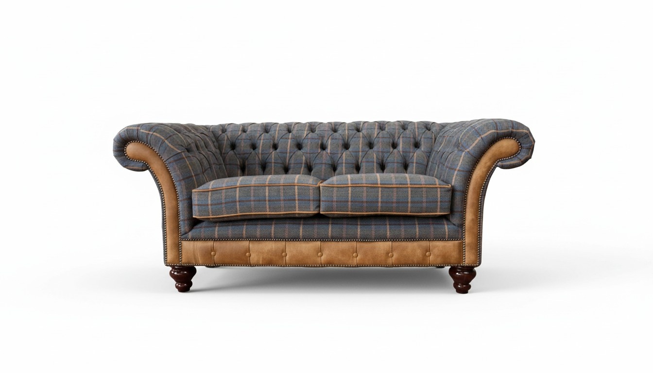 Chesterfield Sofa 3 Sitz Design Couch Dreisitzer Luxus Möbel Stil Textil Sofas