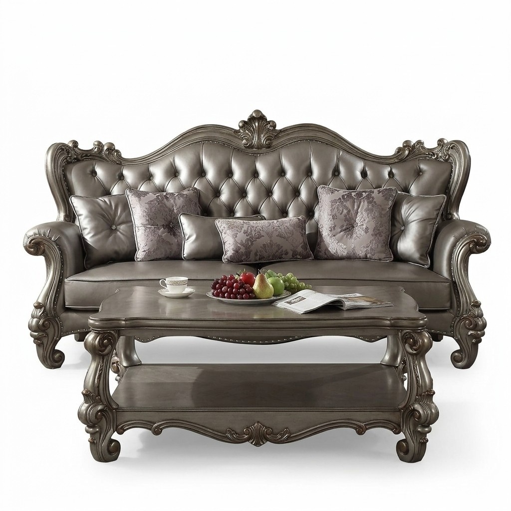 Chesterfield Sofa 3 Sitzer Couch Polster Leder Sofas Wohnzimmer Dreisitzer