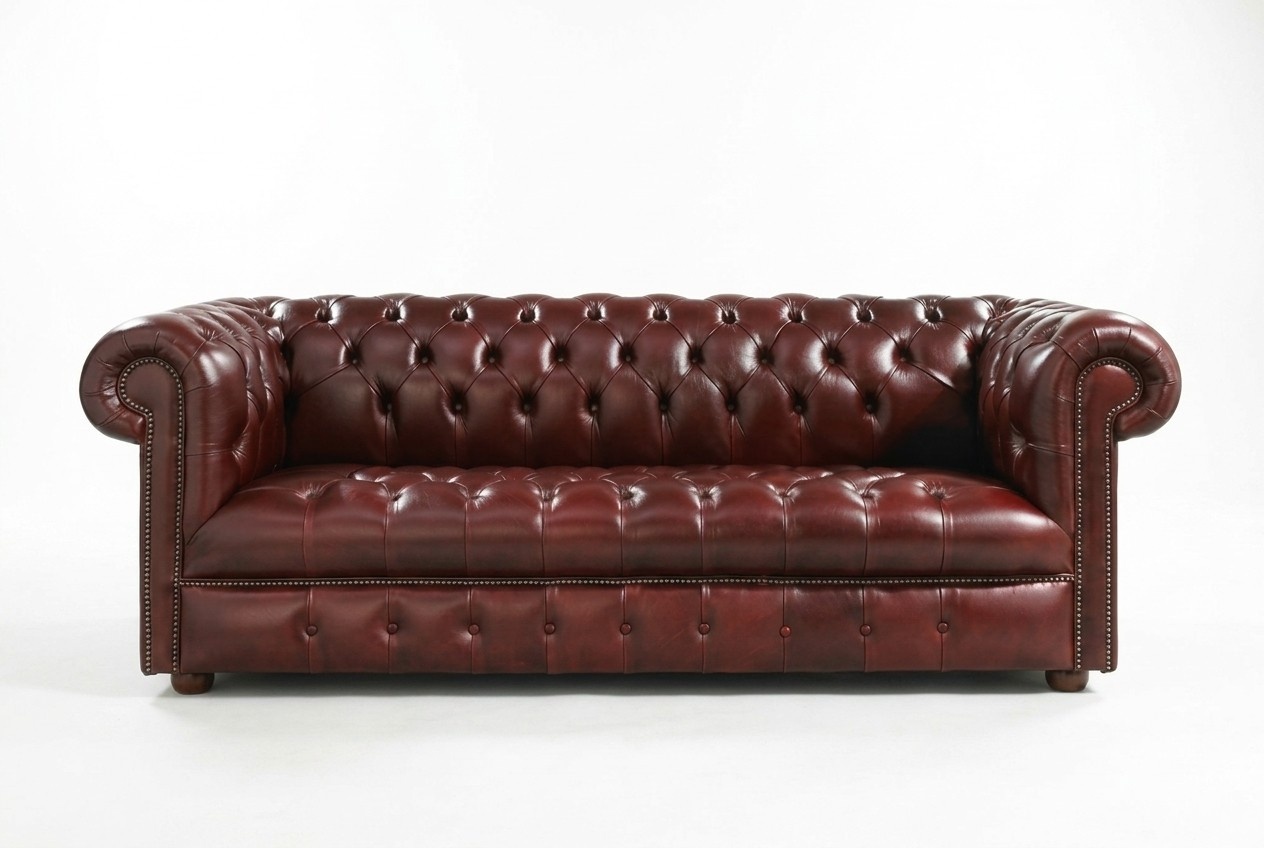 Chesterfield Sofa 3 SITZER Polster Designer Couchen 100% Leder Sofort