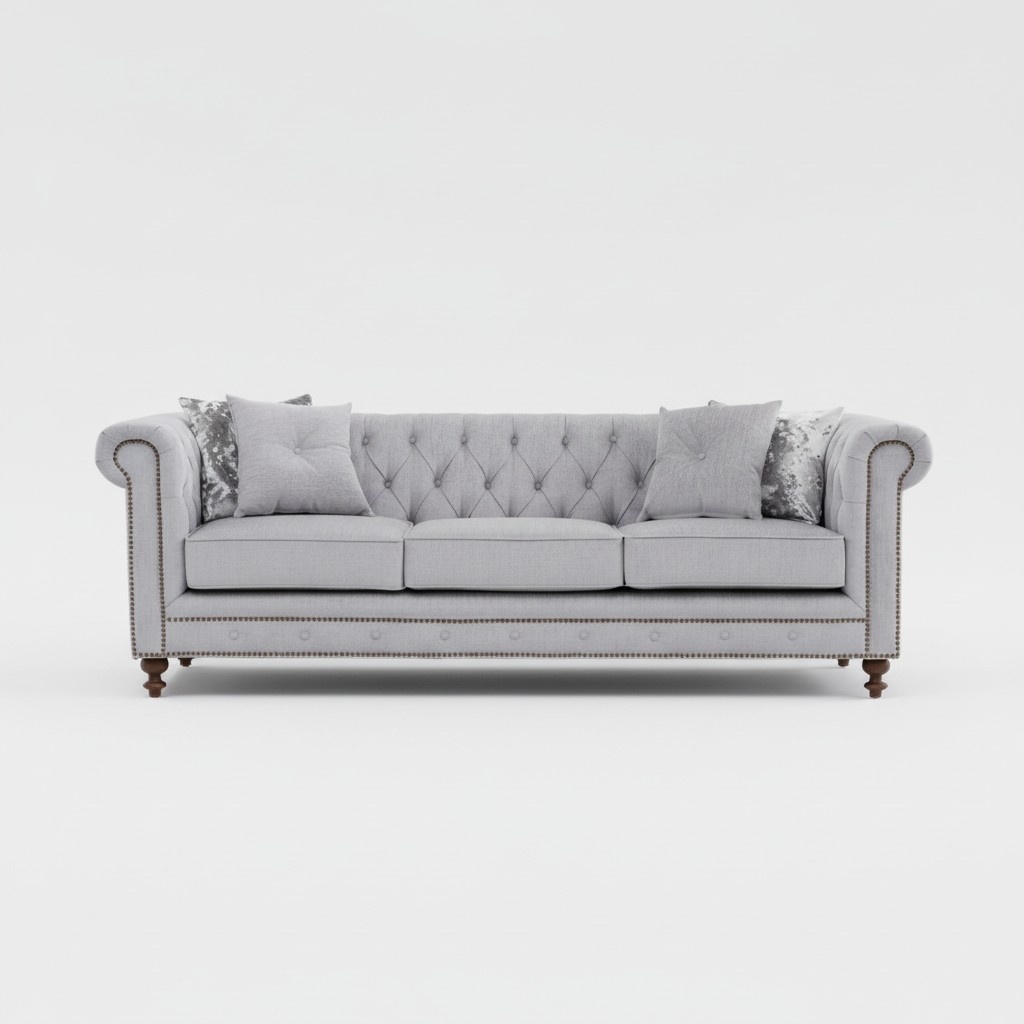 Chesterfield Sofa Couch Polster Stoff Leder Couchen Polster Garnitur
