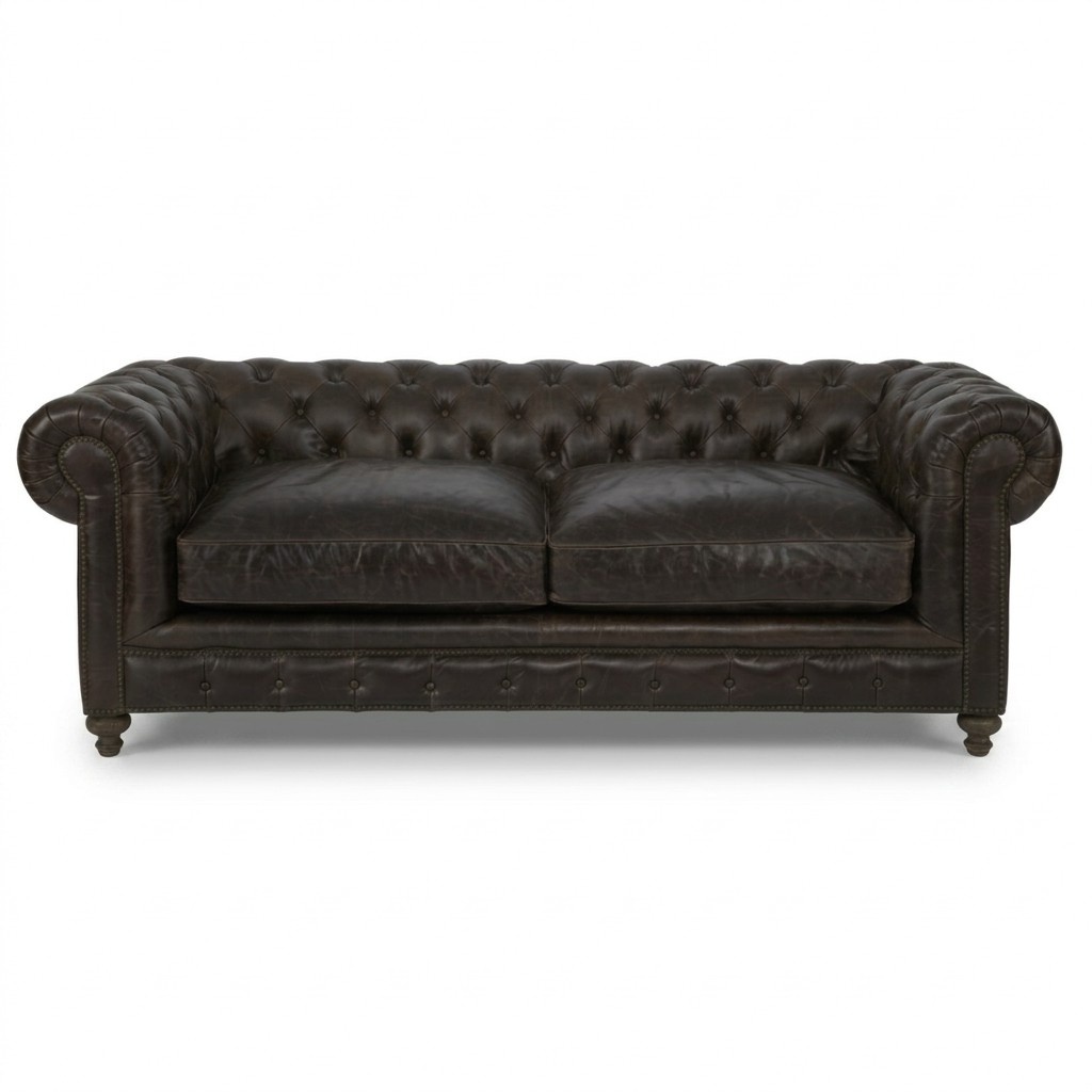 Chesterfield Sofa Couch Polster Stoff Leder Couchen Antik Stil Garnitur 3 Sitzer