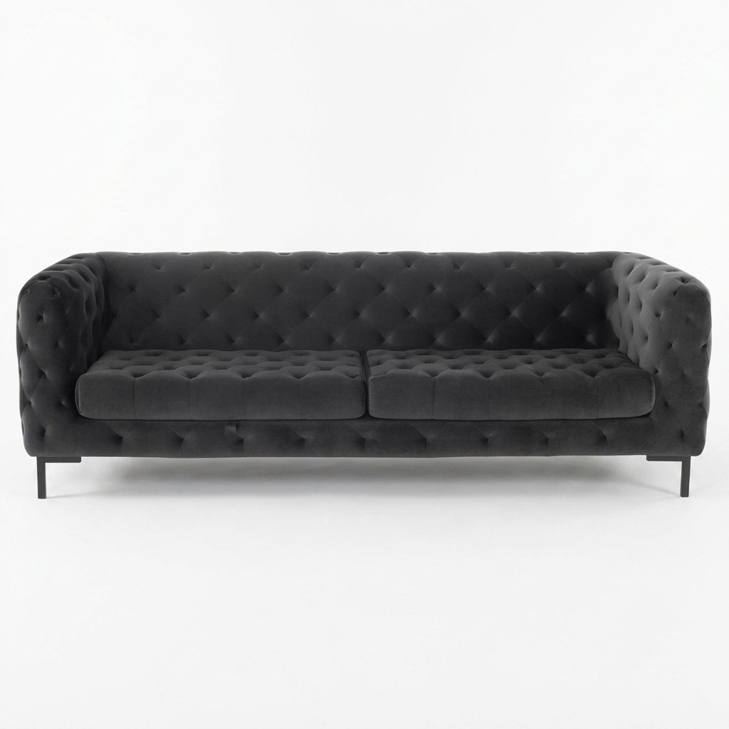 Chesterfield Sofa Couch Polster Stoff Leder Couchen Textil Deko Garnitur