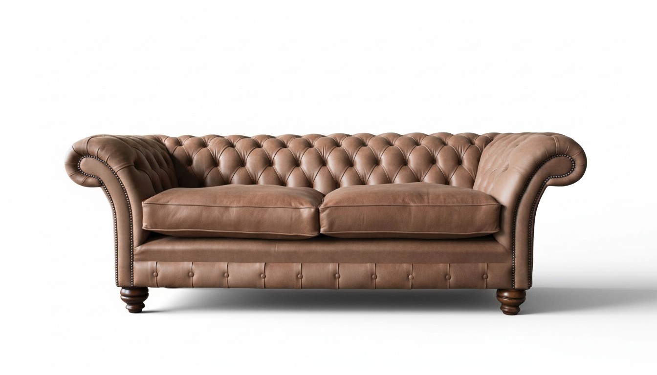 Chesterfield Sofa Design Luxus Leder Polster Klassische Sofa 3 Sitzer