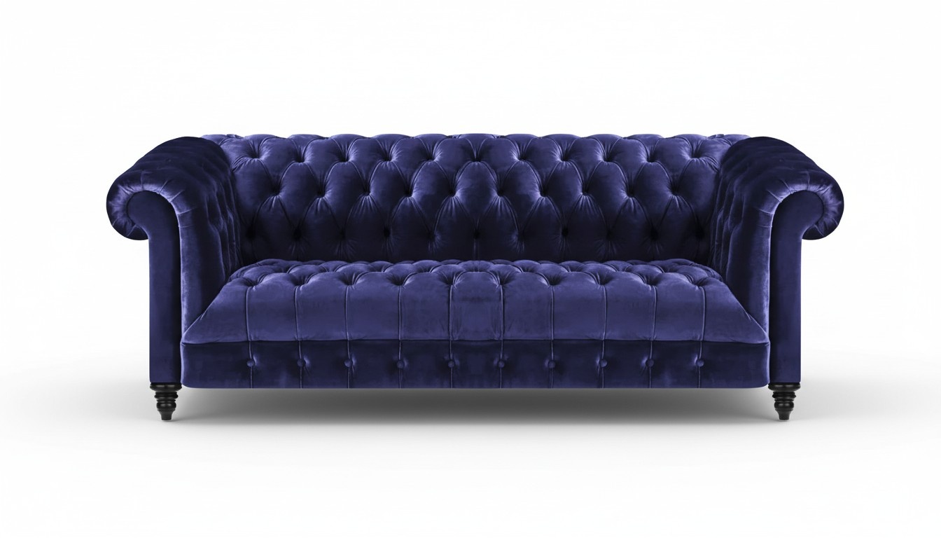 Chesterfield Sofa Dreisitze Neu Couch Einrichtung Wohnzimmer Polster Stoff