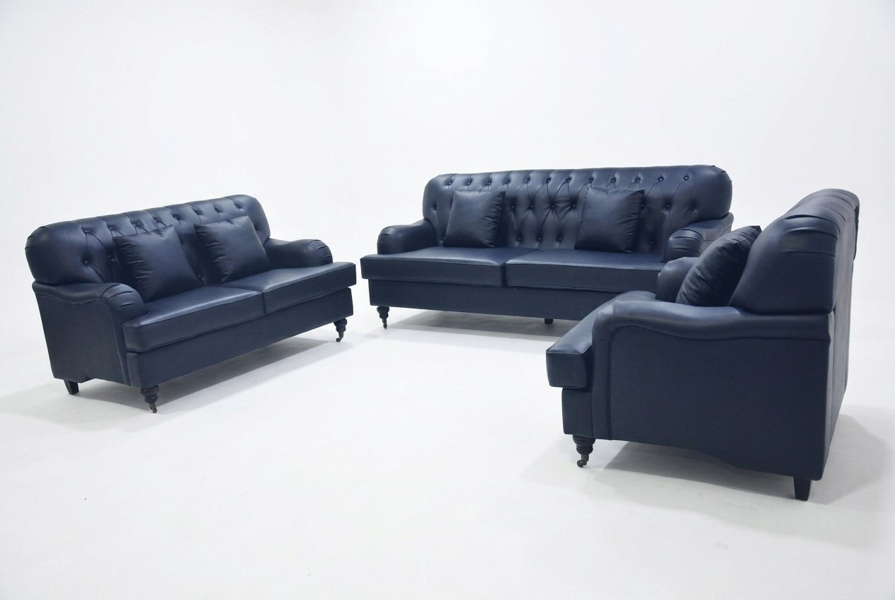 Chesterfield Sofa Leder Sofagarnituren Elegant Luxus Wohnzimmer Modern Design