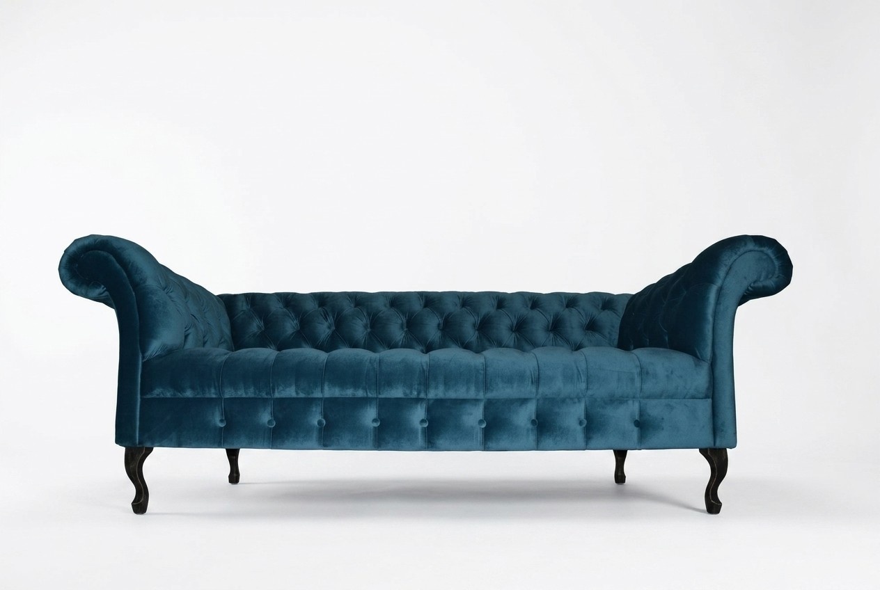 Chesterfield Sofa Polster Designer Couchen Sofas Garnitur Textil Stoff Textil 15