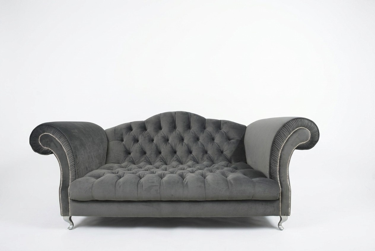 Chesterfield Sofa Polster Designer Couchen Sofas Garnitur Textil Stoff Textil 27