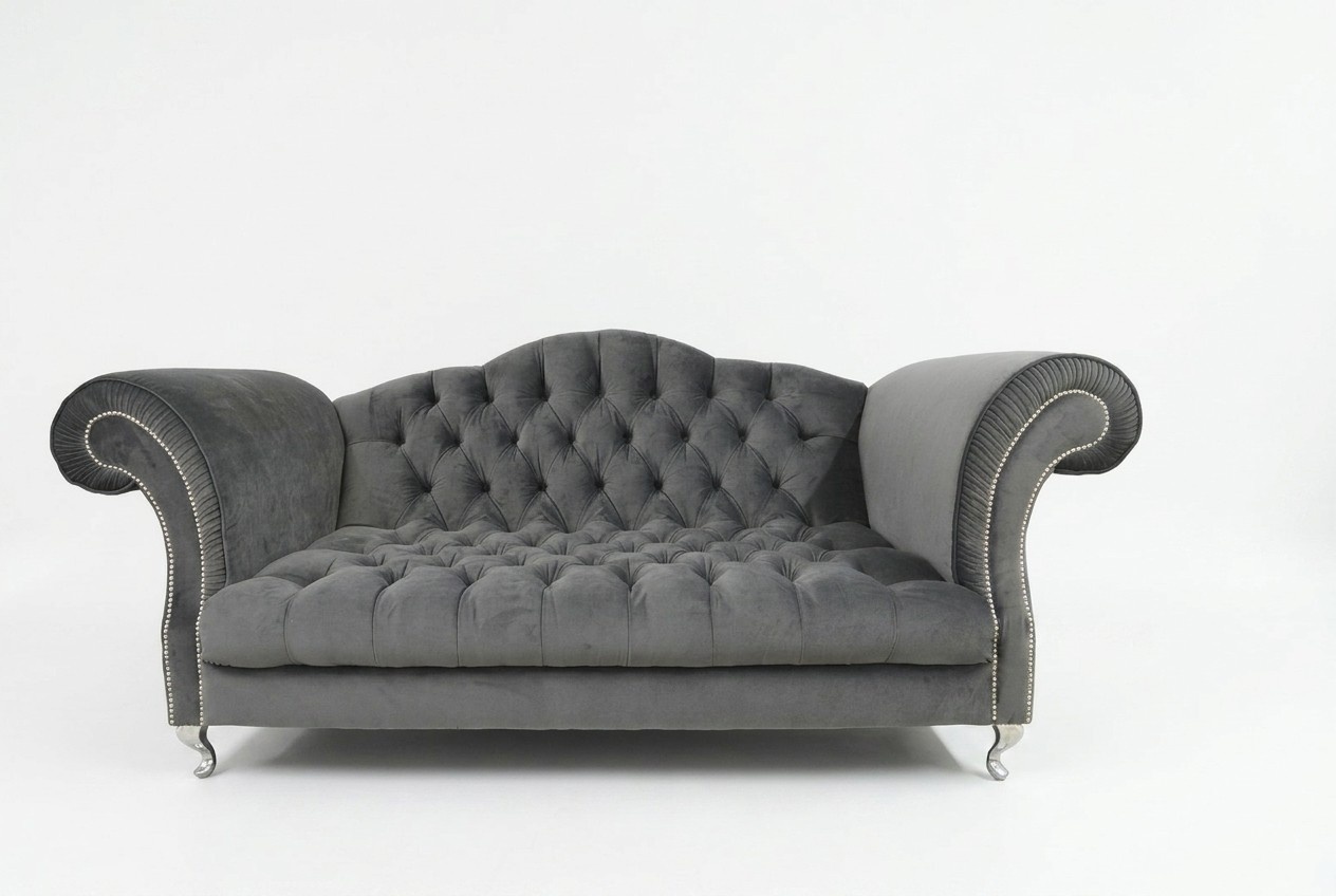 Chesterfield Sofa Polster Designer Couchen Sofas Garnitur Textil Stoff Textil 25