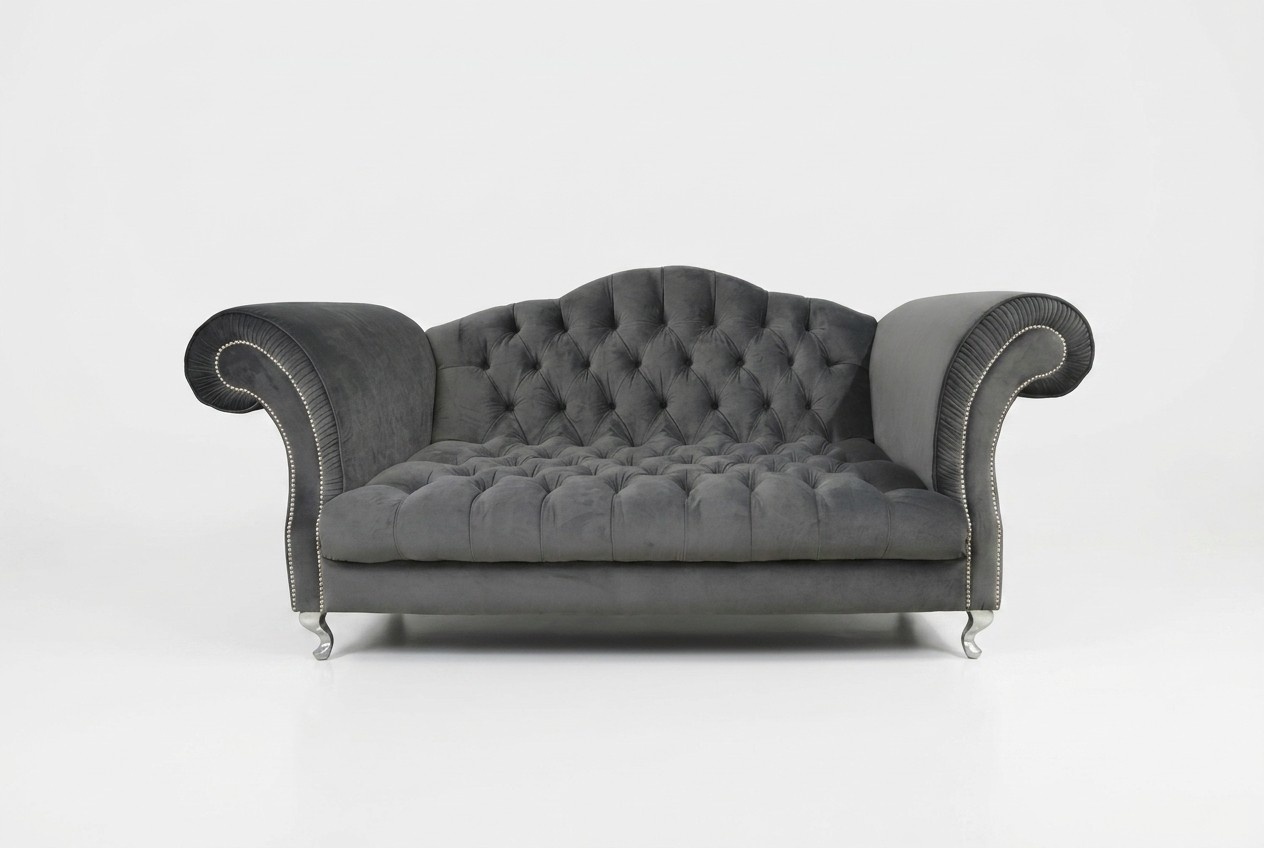 Chesterfield Sofa Polster Designer Couchen Sofas Garnitur Textil Stoff Textil 26