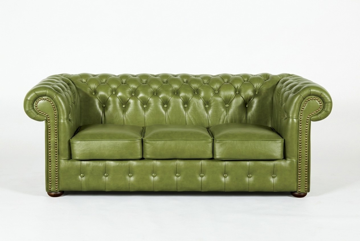 Chesterfield Sofagarnitur Sofa Couch Sitz 3+2+1 Garnitur Kristallsteine Sofort