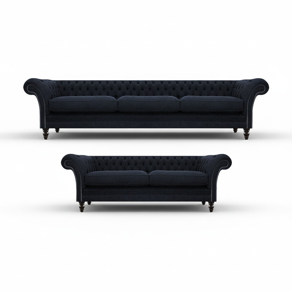 Chesterfield Sofas Chesterfield Sofa Dreisitze mit Zweisitzer Couch Wohnzimmer