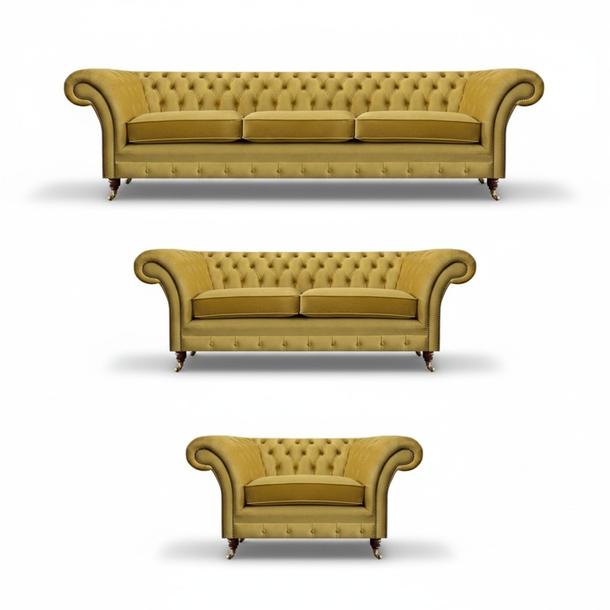 Chesterfield Sofas Set Luxus Komplett Wohnzimmer Polstermöbel Einrichtung