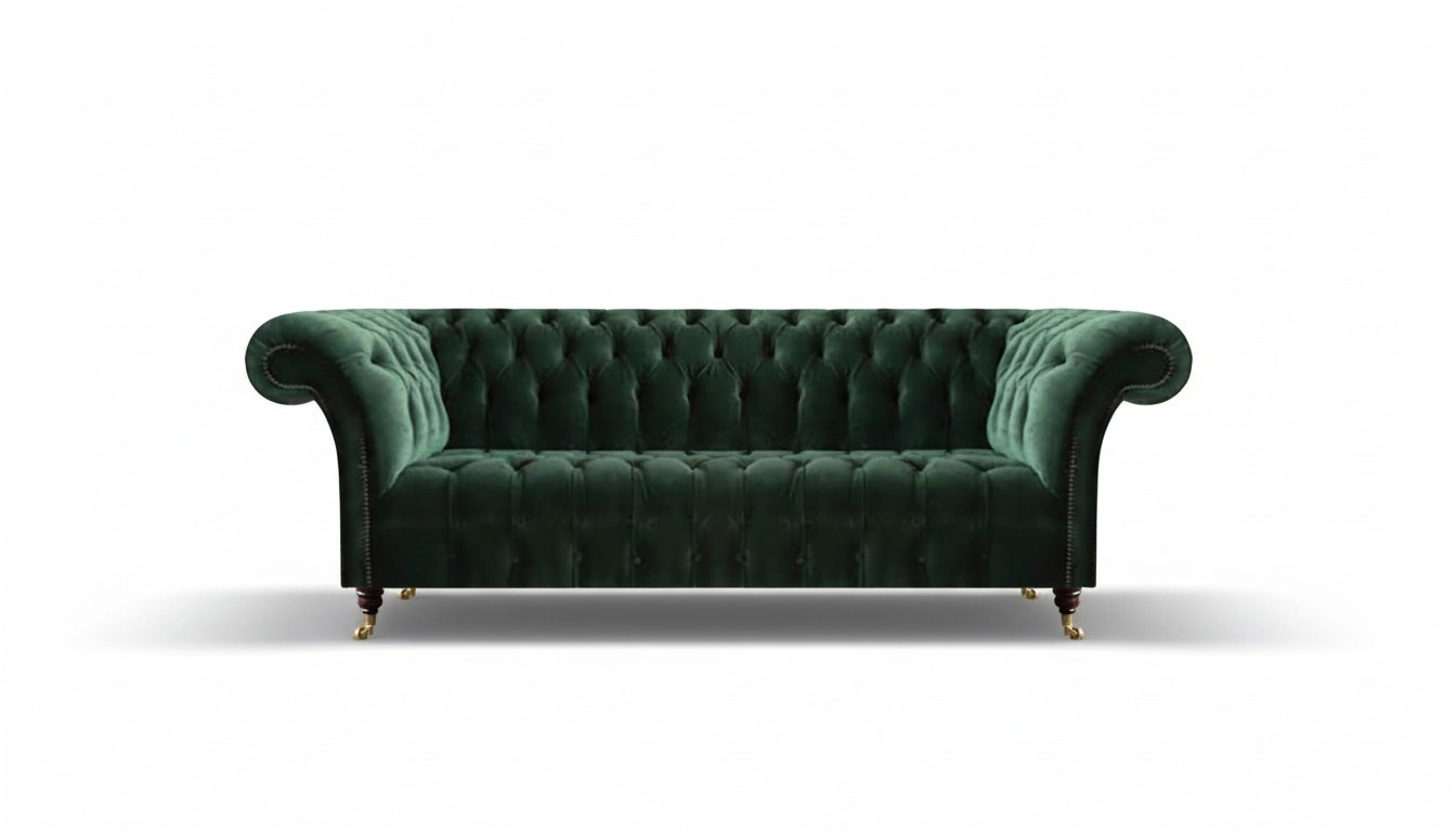 Chesterfield Stilvolle Grüne Couch Wohnzimmer Sitzmöbel Polstersofas