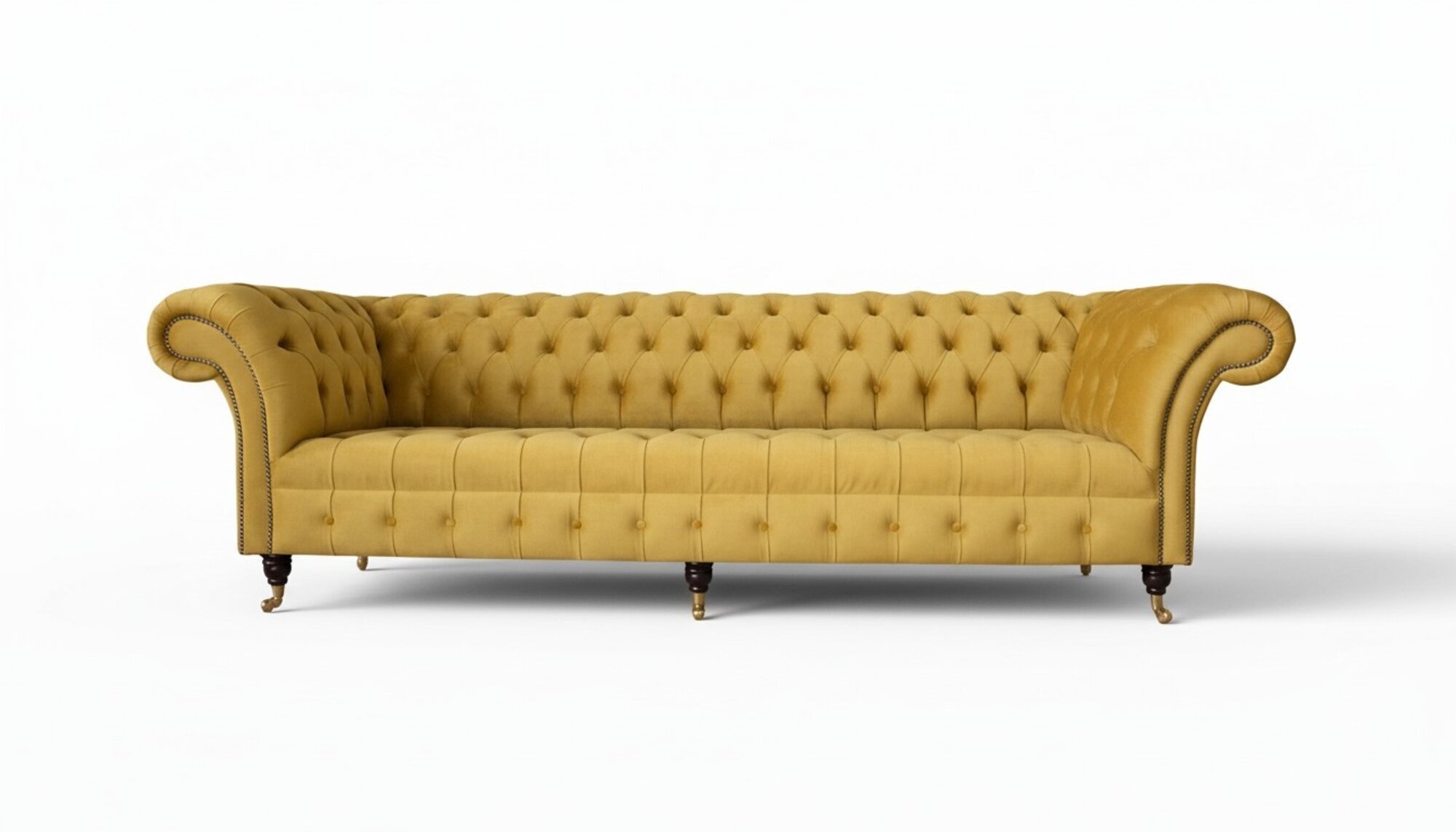 Chesterfield Textil Polster Luxus Sofa Design Couch Sofa 4 Sitzer Neu