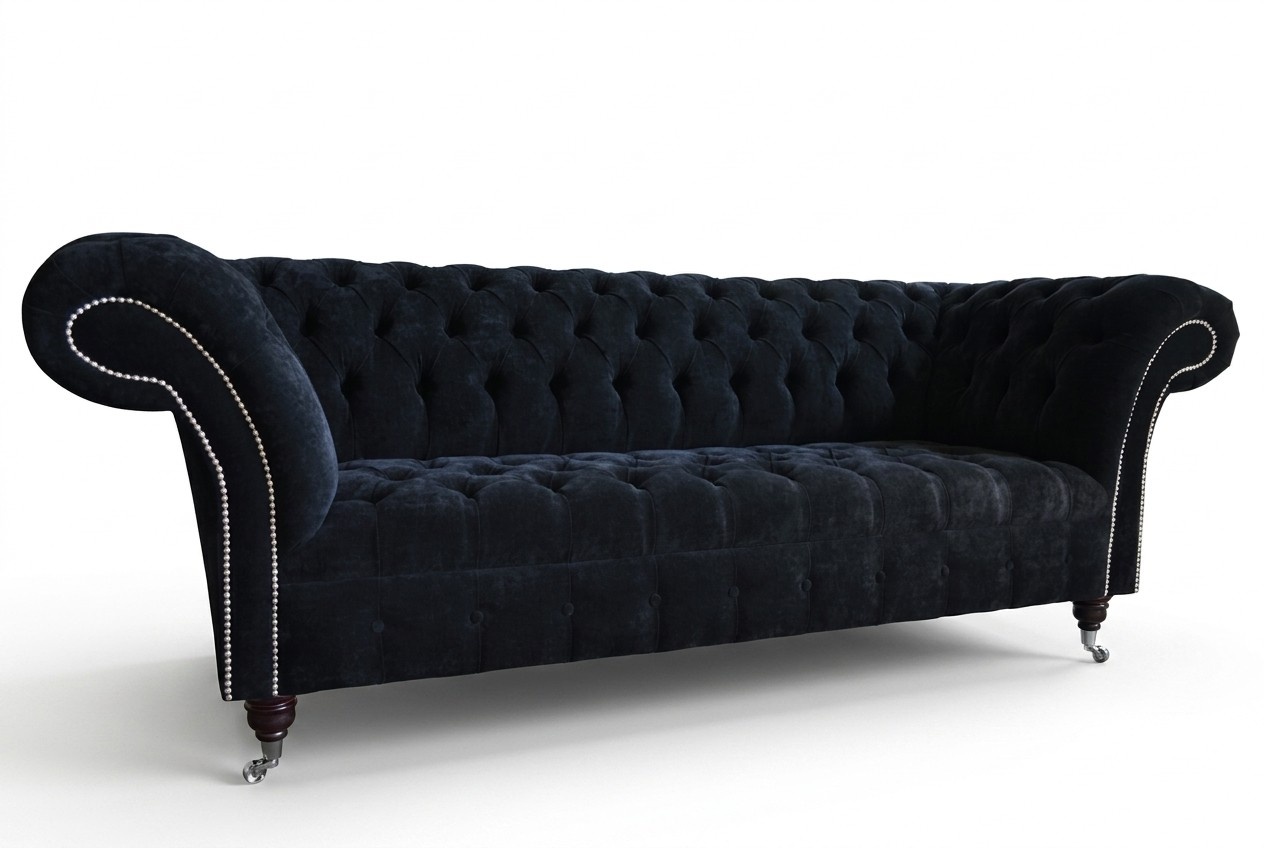 Chesterfield Textil Sofa Couch big xxl Sitz Polster Leder Stoff sofas couchen