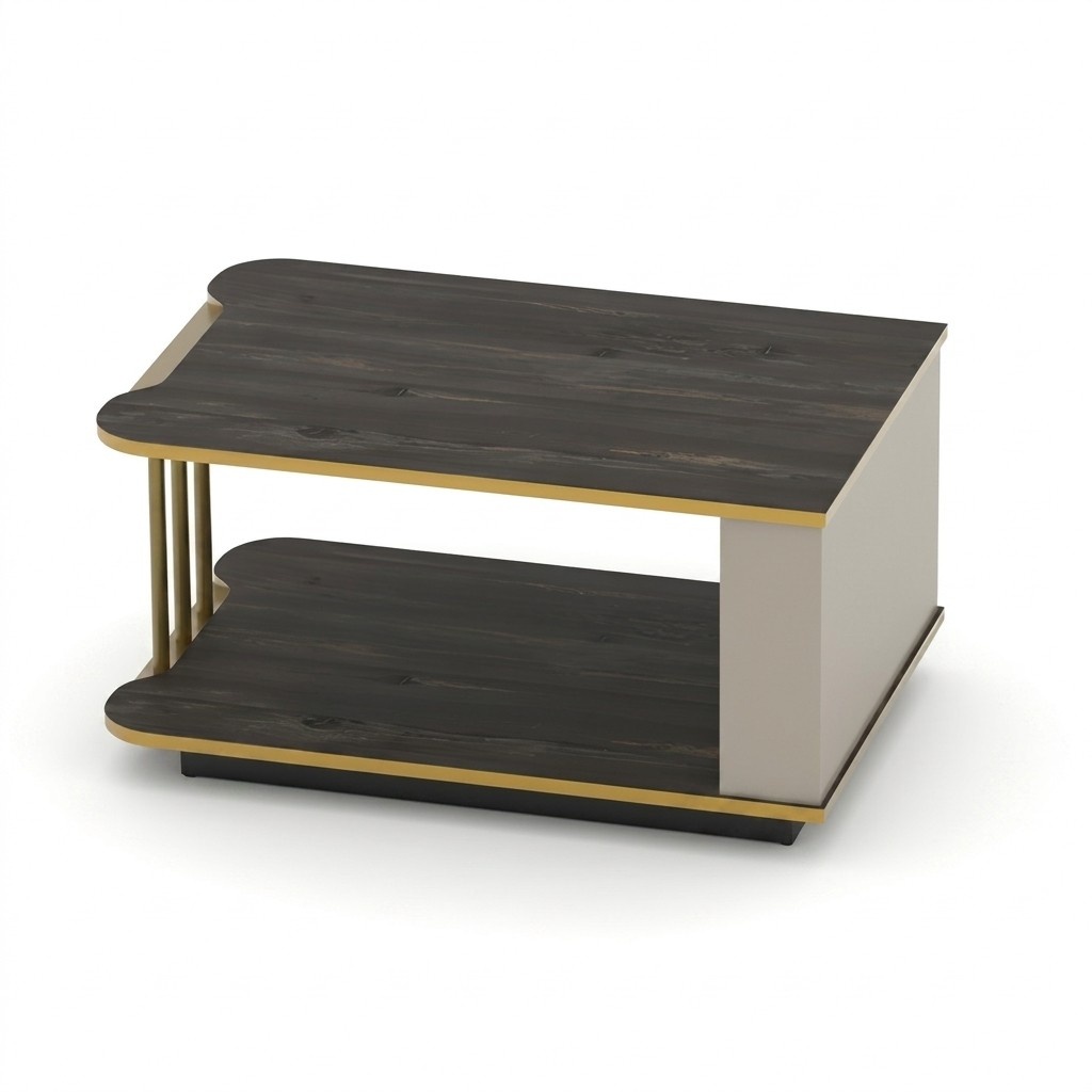 Couchtisch Beistelltisch Arbeitszimmer Tisch Sofatisch mit Regal Büromöbel