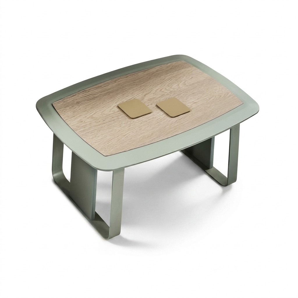 Couchtisch Beistelltisch Tisch Beige-Mint Abstelltisch Arbeitszimmer