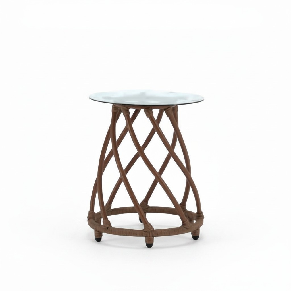 Couchtisch Braun Beistelltisch Designer Couchtisch Terrasse Luxus Rattan Möbel