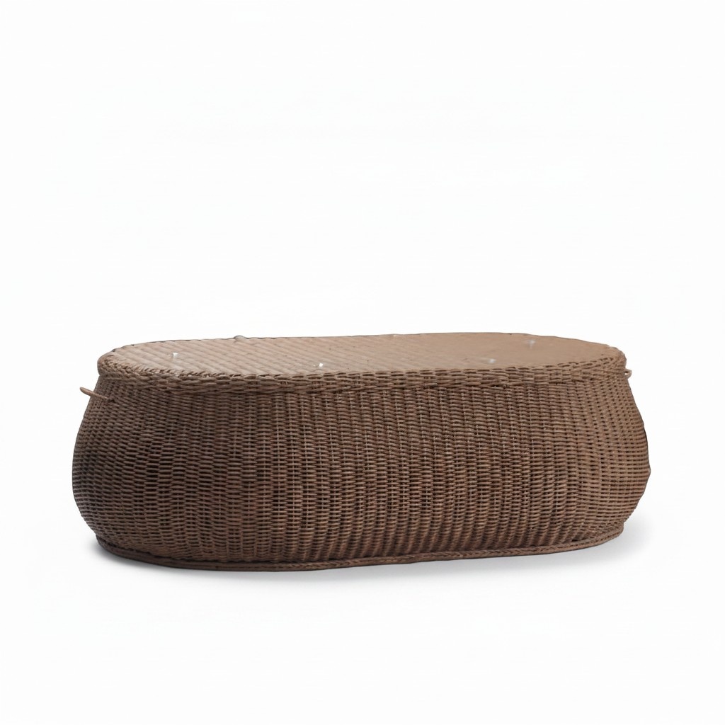 Couchtisch Braun Kaffeetisch Beistelltisch Designer Rattan Tische Terrasse