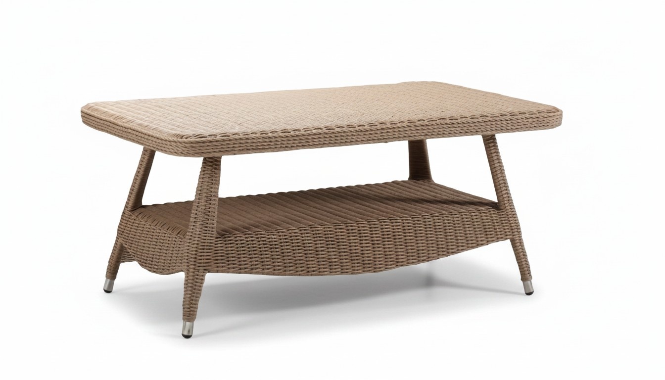 Couchtisch Braun Luxus Rattan Elegantes Terrasse Design Tische modern Möbel