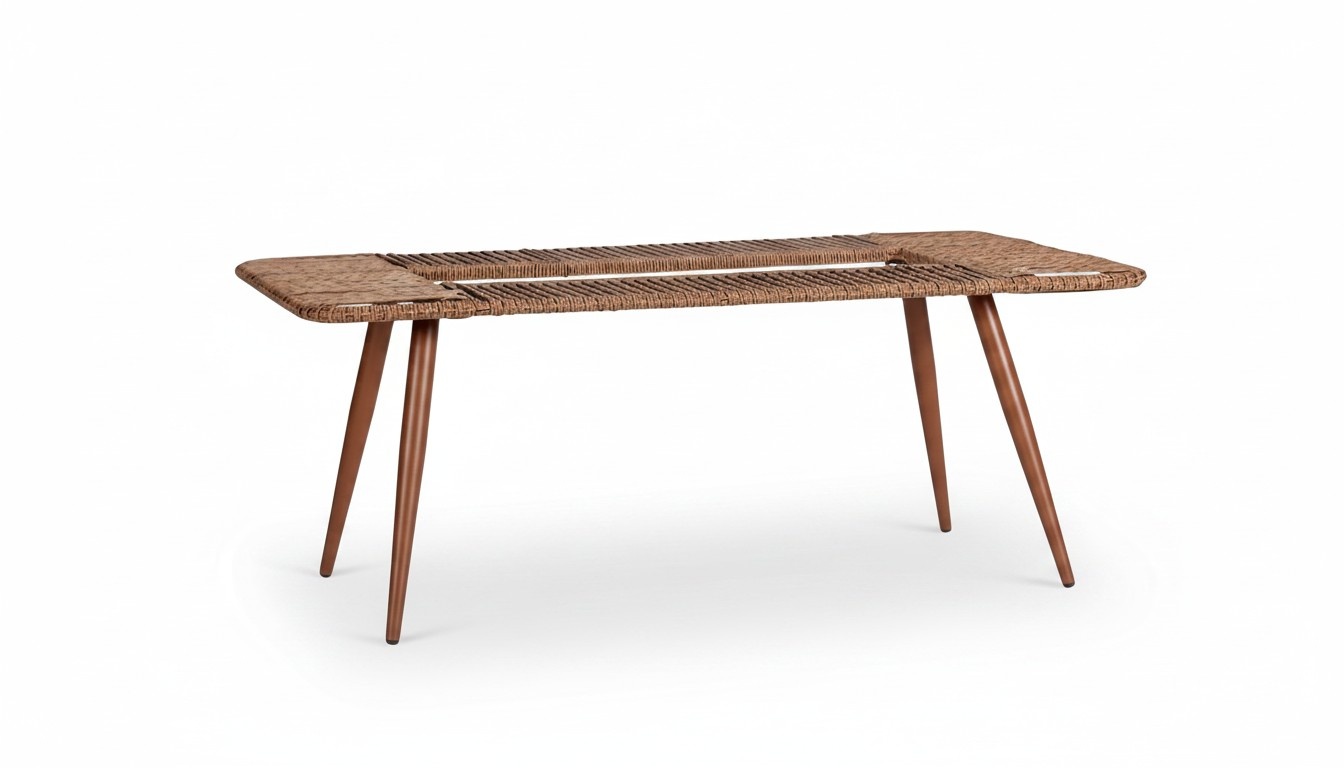 Couchtisch Braun Luxus Tisch Design Kaffeetisch Hochwertig Rattan Beistell
