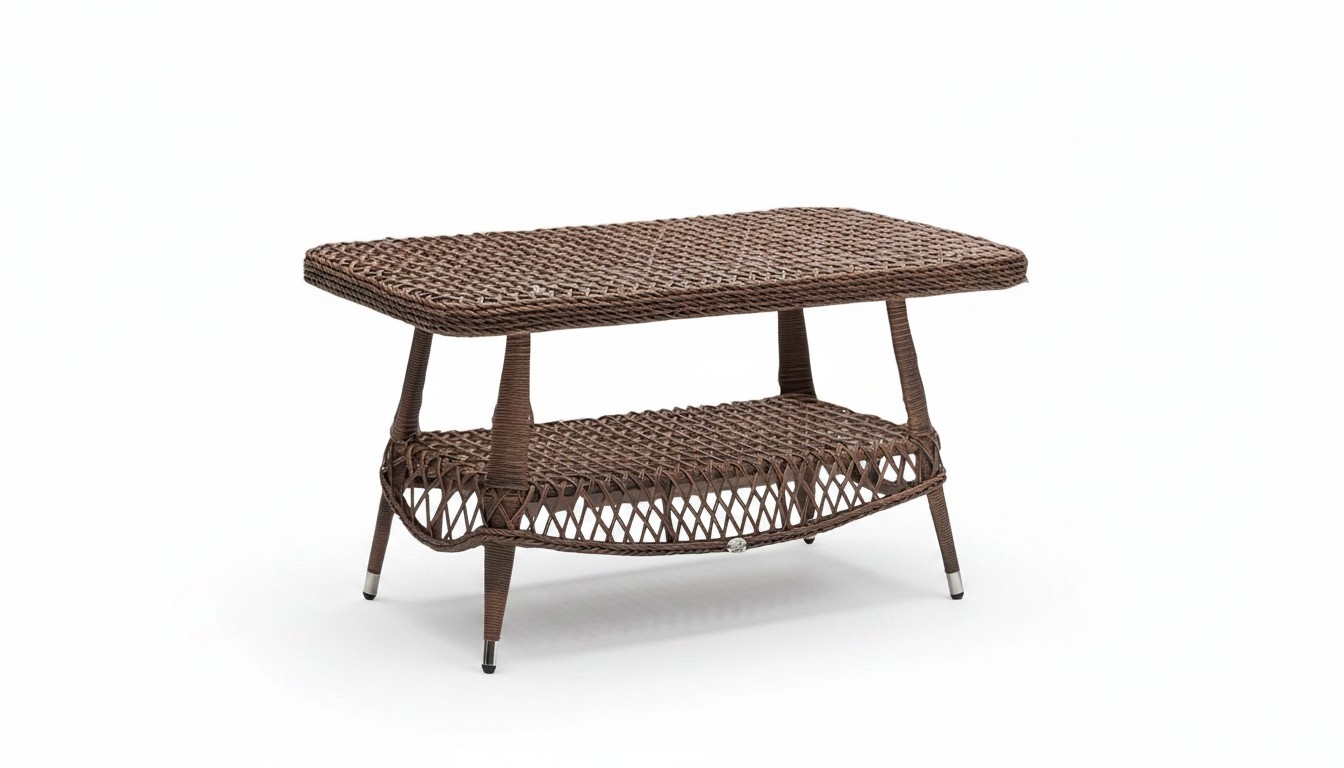 Couchtisch Braun Terrasse Design Tische Möbel Luxus Beistelltisch Rattan Modern