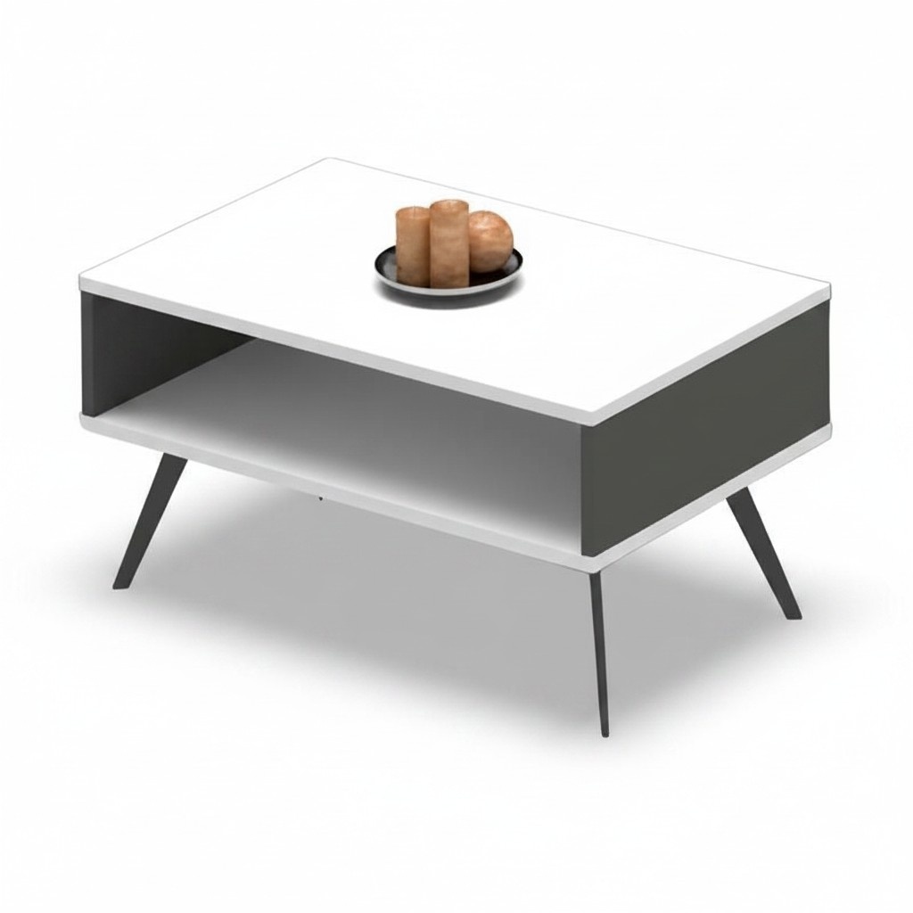 Couchtisch Holztisch Beistelltisch Konsolentisch Mit Stauraum Modern Weiß